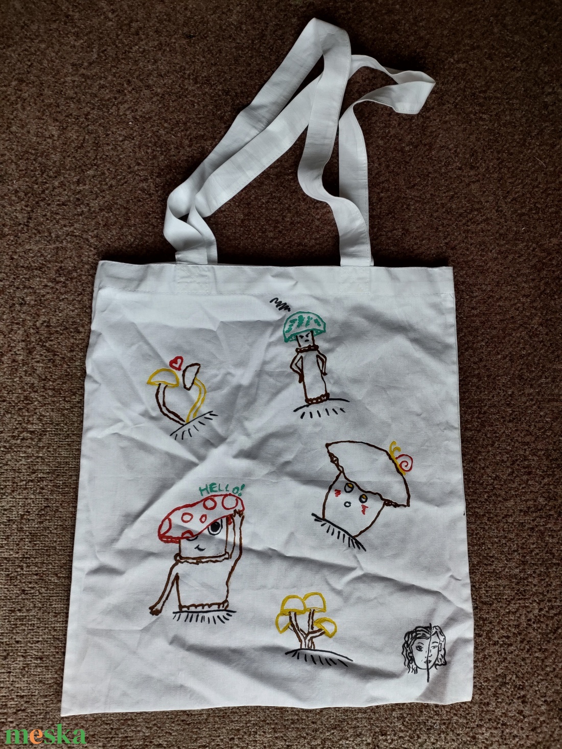 Gombás vászontatyi  - táska & tok - bevásárlás & shopper táska - shopper, textiltáska, szatyor - Meska.hu Gombás vászontatyi  - táska & tok - bevásárlás & shopper táska - shopper, textiltáska, szatyor - Meska.hu