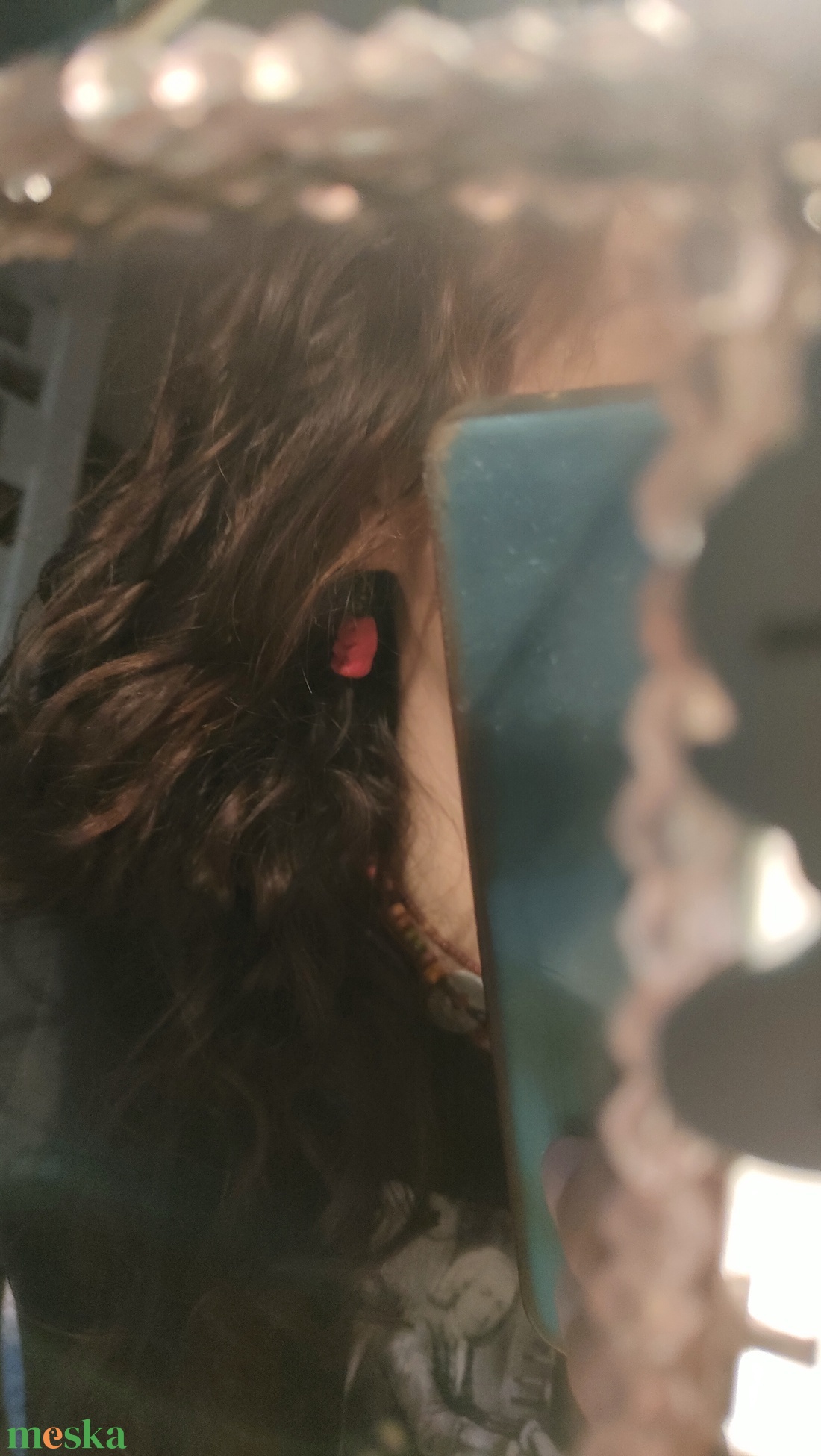 Piros gumimaci fülbevaló - ékszer - fülbevaló - lógó fülbevaló - Meska.hu