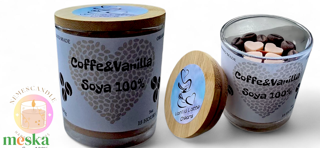 CoffeVanilla Soya Candle 150g - otthon & életmód - gyertya, illat, aroma - gyertya - Meska.hu CoffeVanilla Soya Candle 150g - otthon & életmód - gyertya, illat, aroma - gyertya - Meska.hu