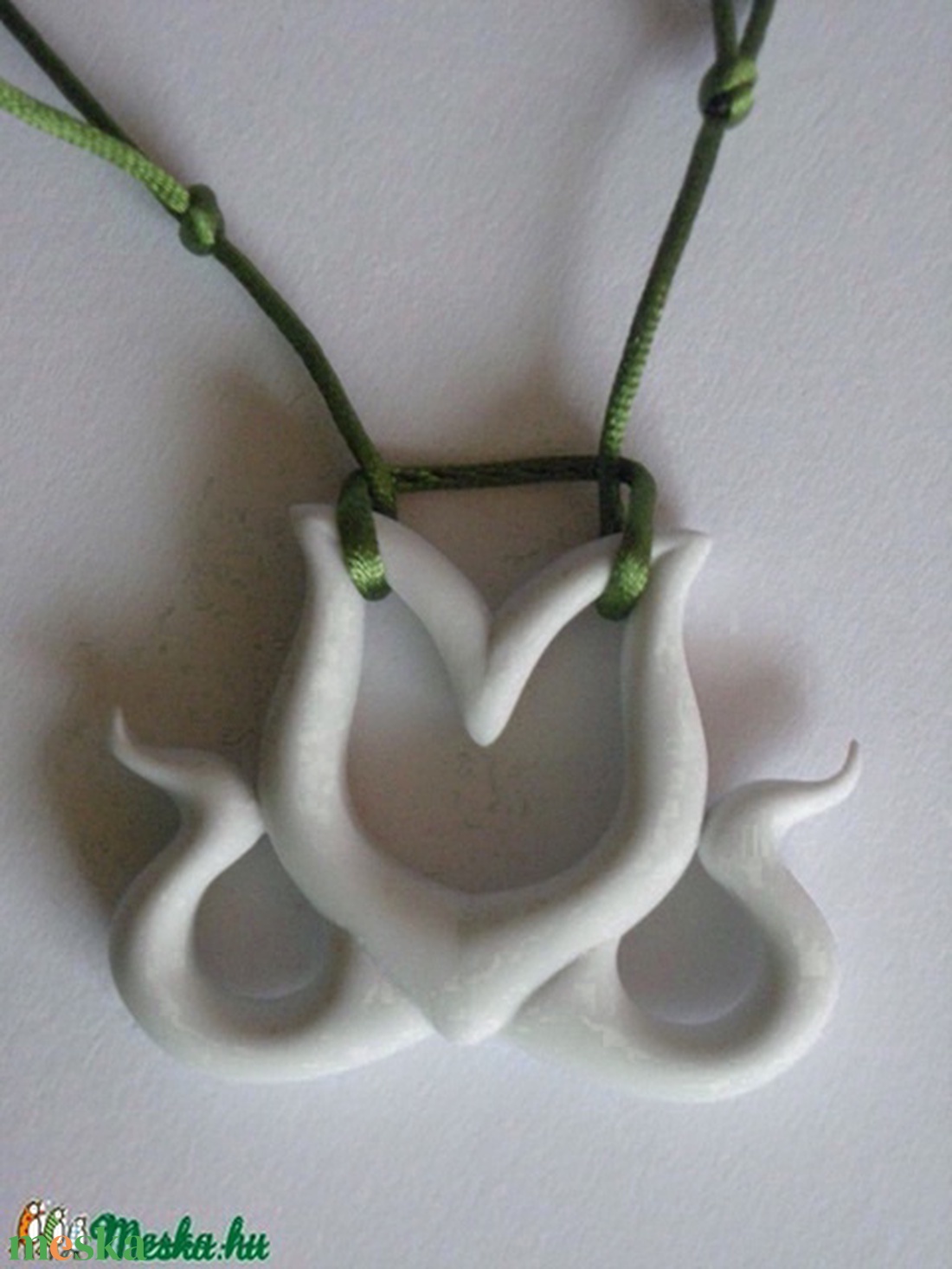 Tulipán Nő exkluzív porcelán nyakék - ékszer - nyaklánc - medálos nyaklánc - Meska.hu