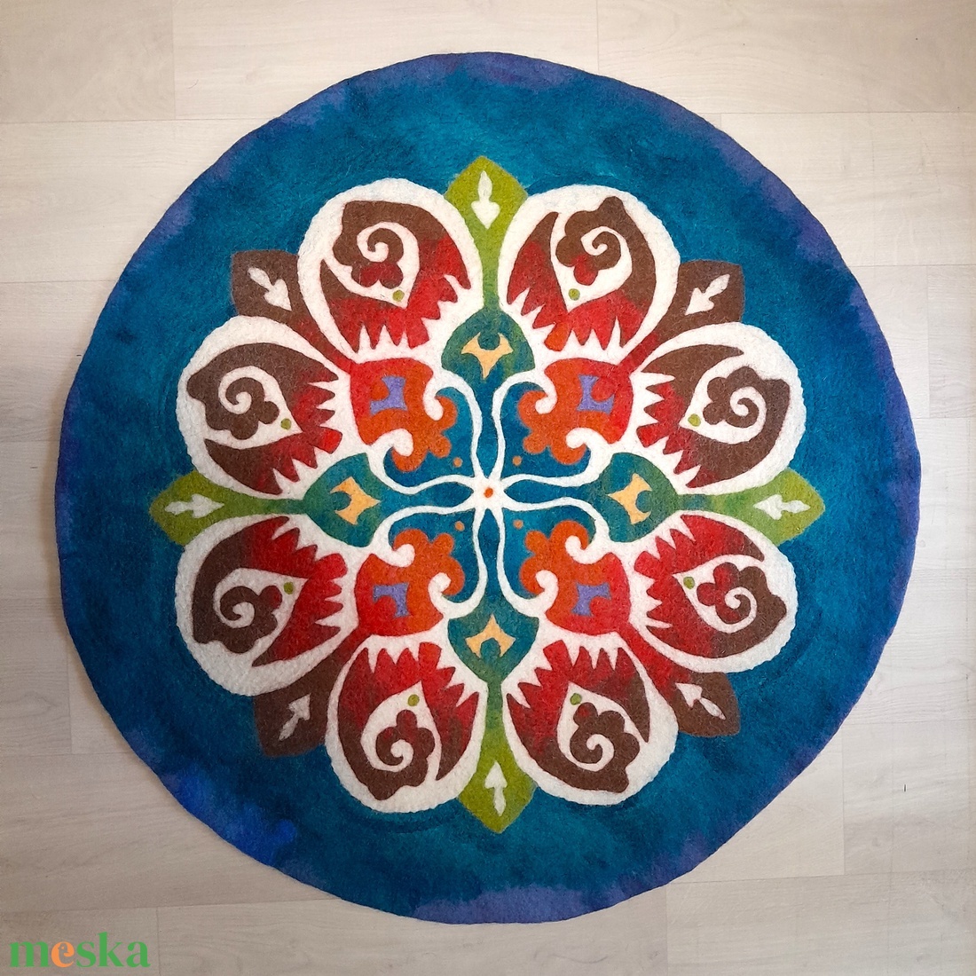 Nemez mandala - kék - otthon & életmód - babaszoba, gyerekszoba - falvédő gyerekszobába - Meska.hu Nemez mandala - kék - otthon & életmód - babaszoba, gyerekszoba - falvédő gyerekszobába - Meska.hu
