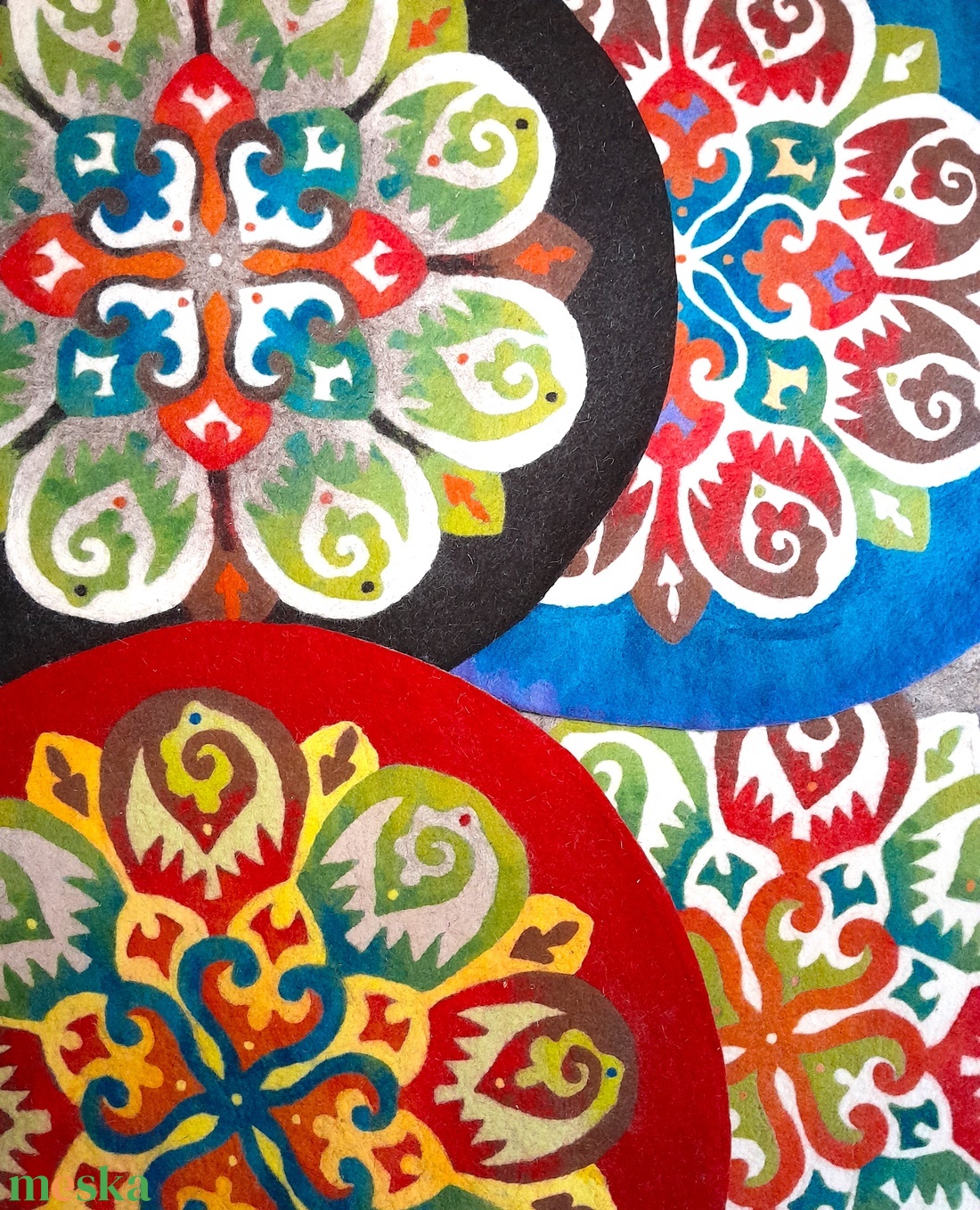 Nemez mandala - kék - otthon & életmód - babaszoba, gyerekszoba - falvédő gyerekszobába - Meska.hu Nemez mandala - kék - otthon & életmód - babaszoba, gyerekszoba - falvédő gyerekszobába - Meska.hu