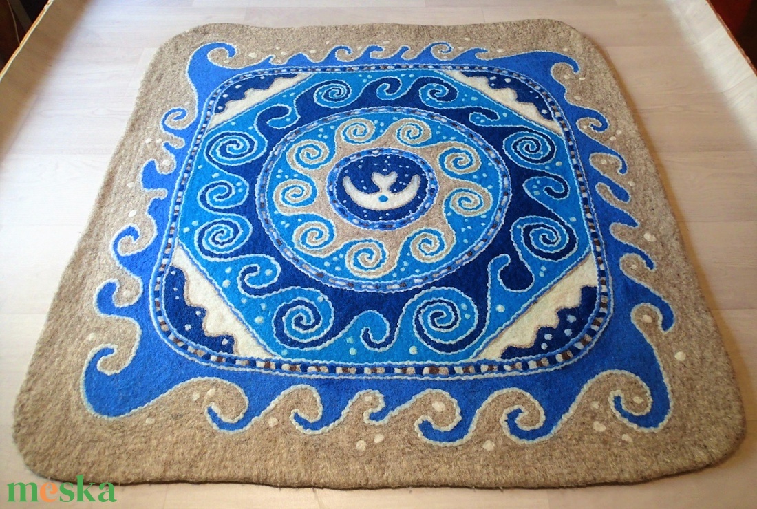 Víz-takaró - kézzel készült nemez - művészet - textilkép - nemezelt - Meska.hu