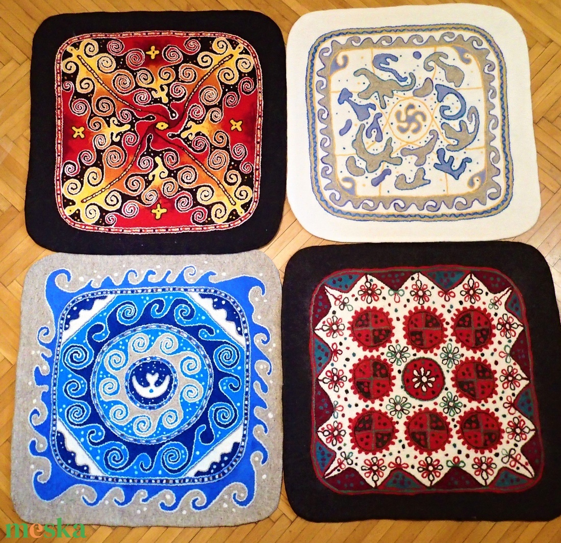 Tűz-takaró, nemez - művészet - textilkép - nemezelt - Meska.hu