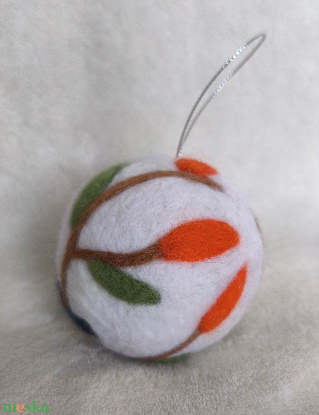 Tűnemezelt karácsonyfadísz - széncinege - karácsony - karácsonyi lakásdekoráció - karácsonyfadíszek - Meska.hu