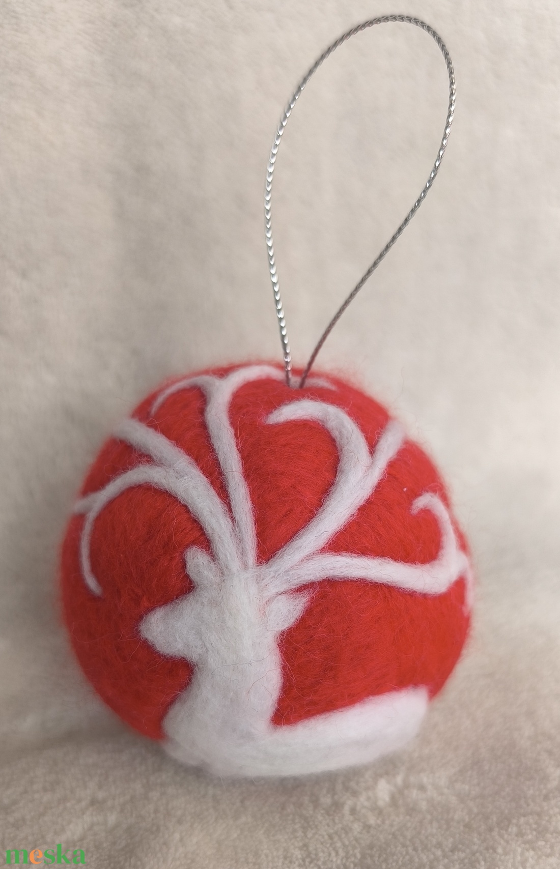 Tűnemezelt karácsonyfadísz - szarvas - karácsony - karácsonyi lakásdekoráció - karácsonyfadíszek - Meska.hu