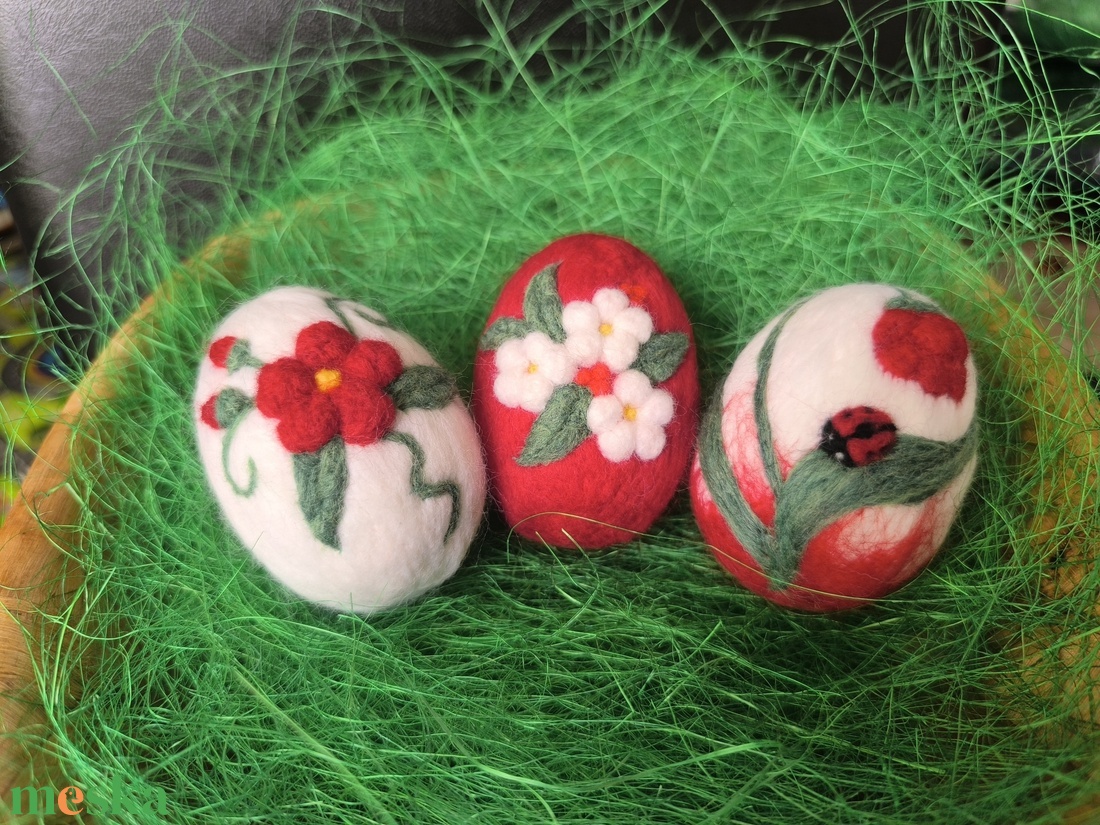 Tűnemezelt húsvéti tojások  - ünnepi díszek, dekorációk - húsvéti díszek és dekorációk - húsvéti tojás, hímestojás - Meska.hu