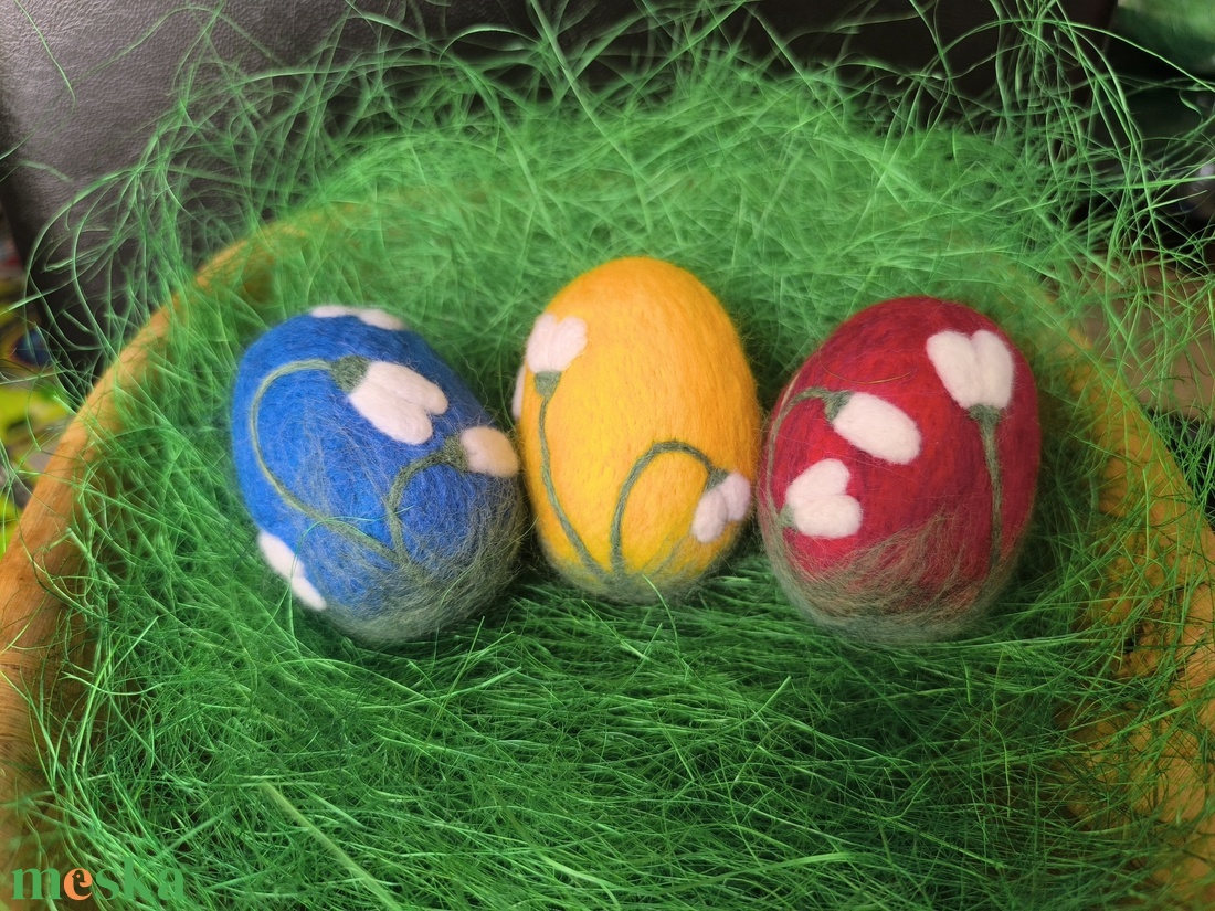 Tűnemezelt húsvéti tojások  - ünnepi díszek, dekorációk - húsvéti díszek és dekorációk - húsvéti tojás, hímestojás - Meska.hu