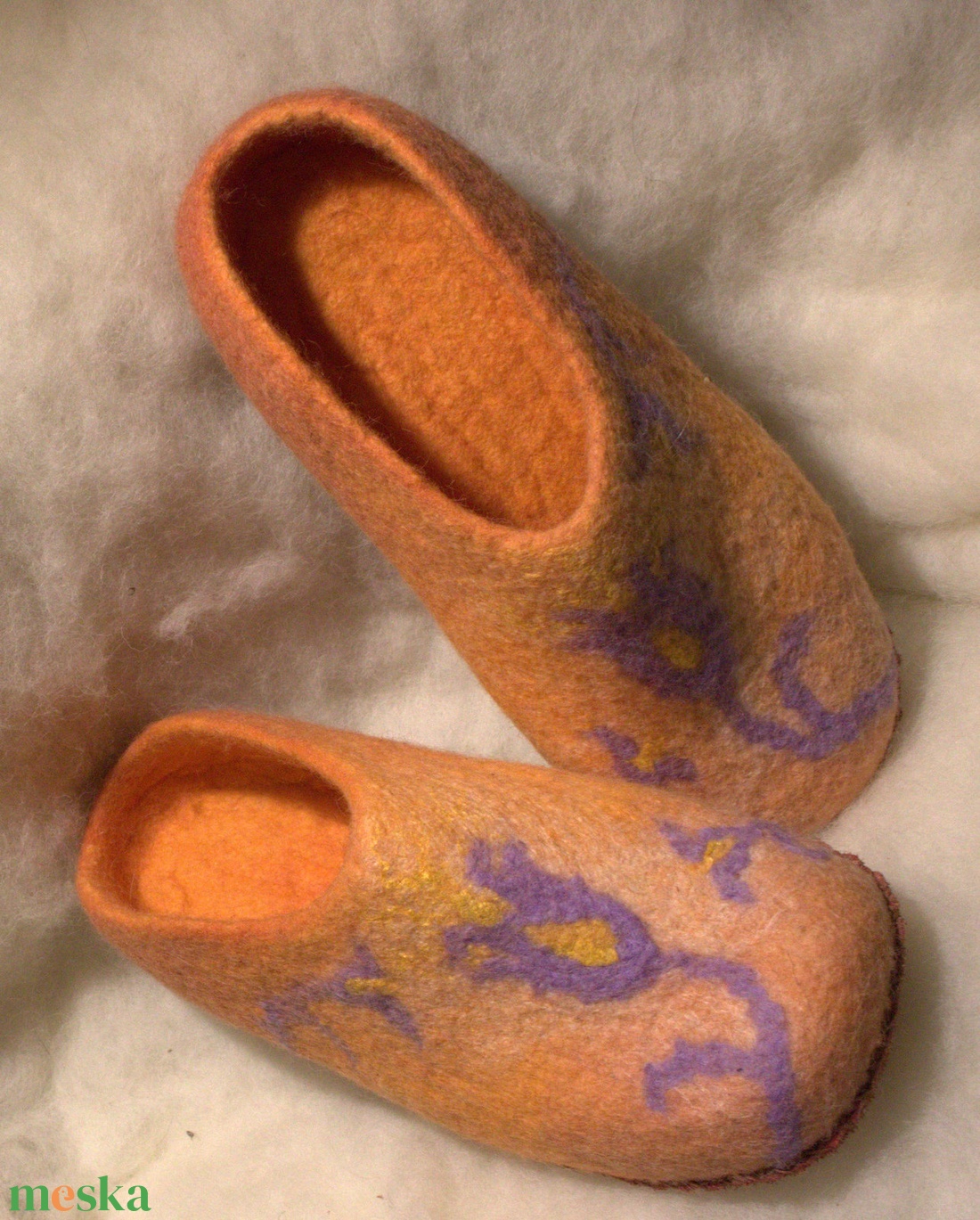 Nemezpapucs tulipán mintával, házicipő, mamusz 37-es méret - ruha & divat - cipő & papucs - mamusz & házicipő - Meska.hu