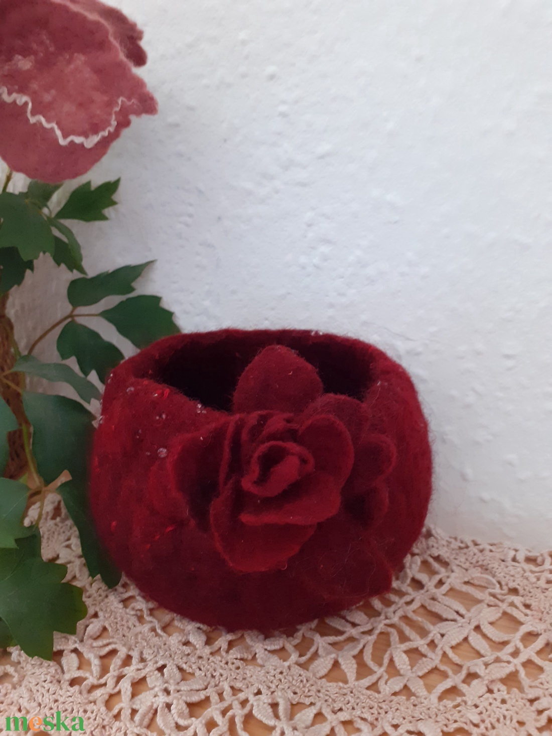 Titok tartó - nemezből  - ékszer - ékszertartó - ékszerdoboz - Meska.hu