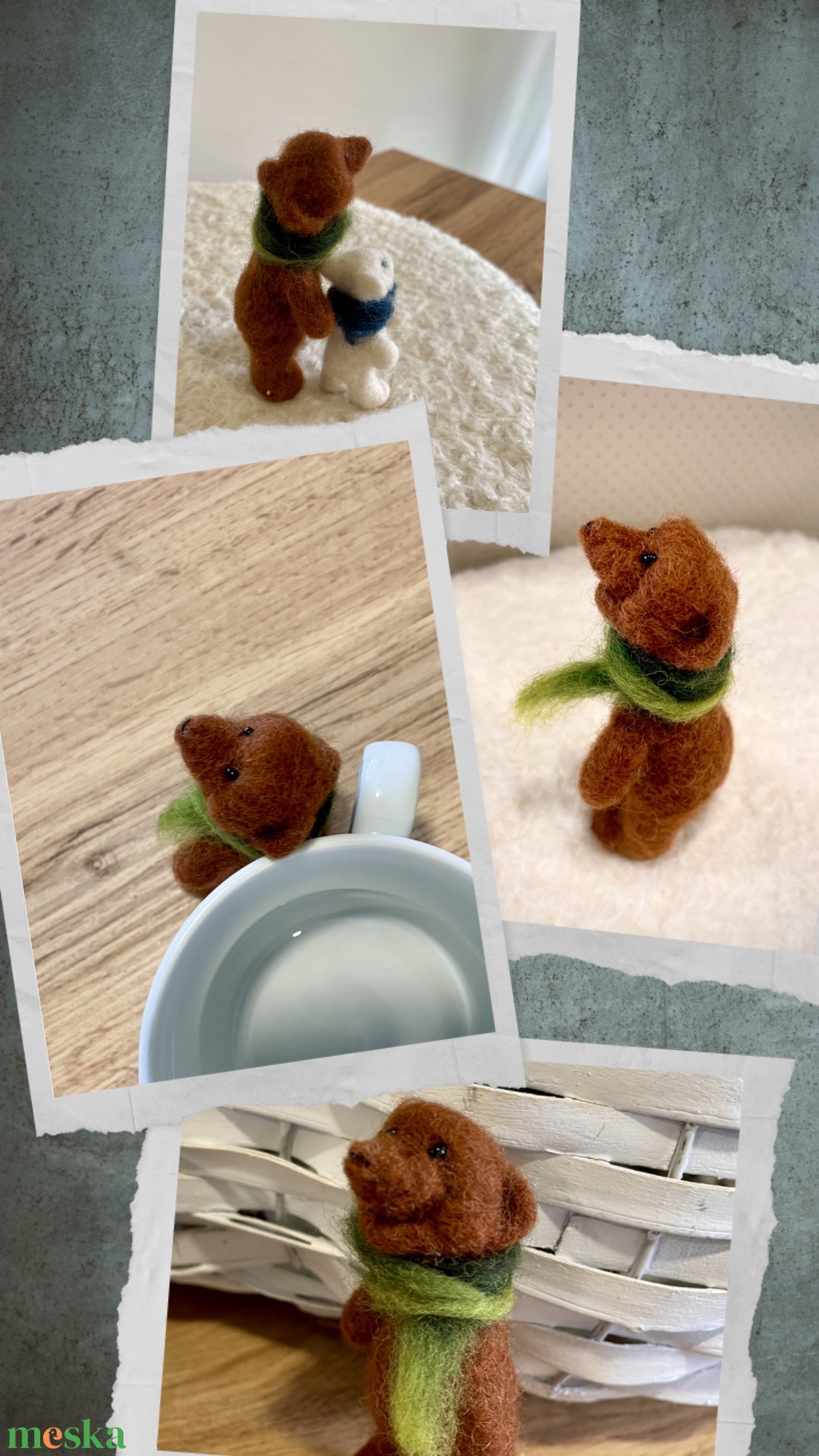 Kávézócimbora - maci nemez figura - otthon & életmód - konyhafelszerelés, tálalás - konyhai tárolás - tea & kávé tárolás - Meska.hu