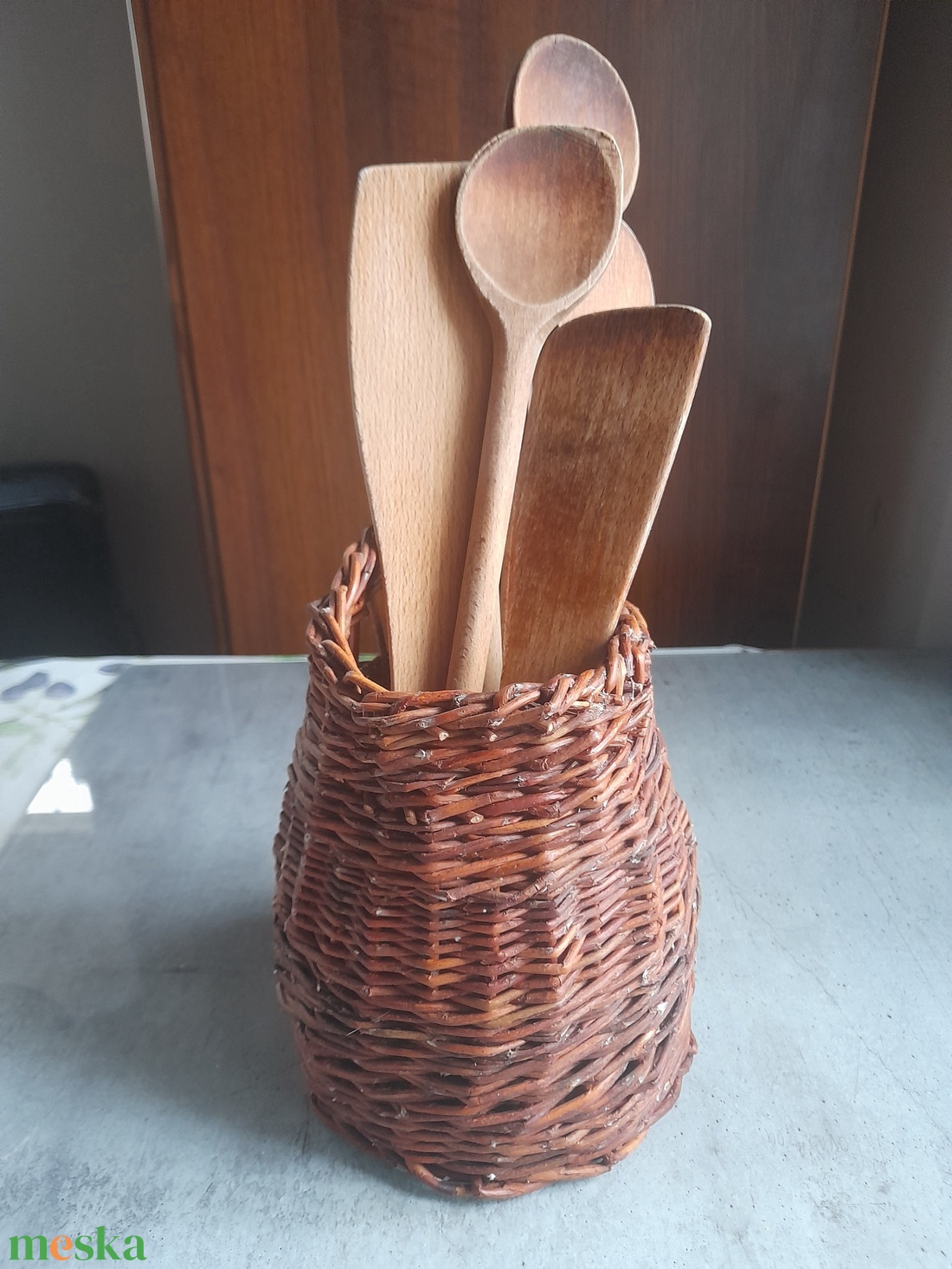 Rusztikus fakanáltartó - otthon & életmód - konyhafelszerelés, tálalás - sütés, főzés - fakanál & fakanáltartó - Meska.hu