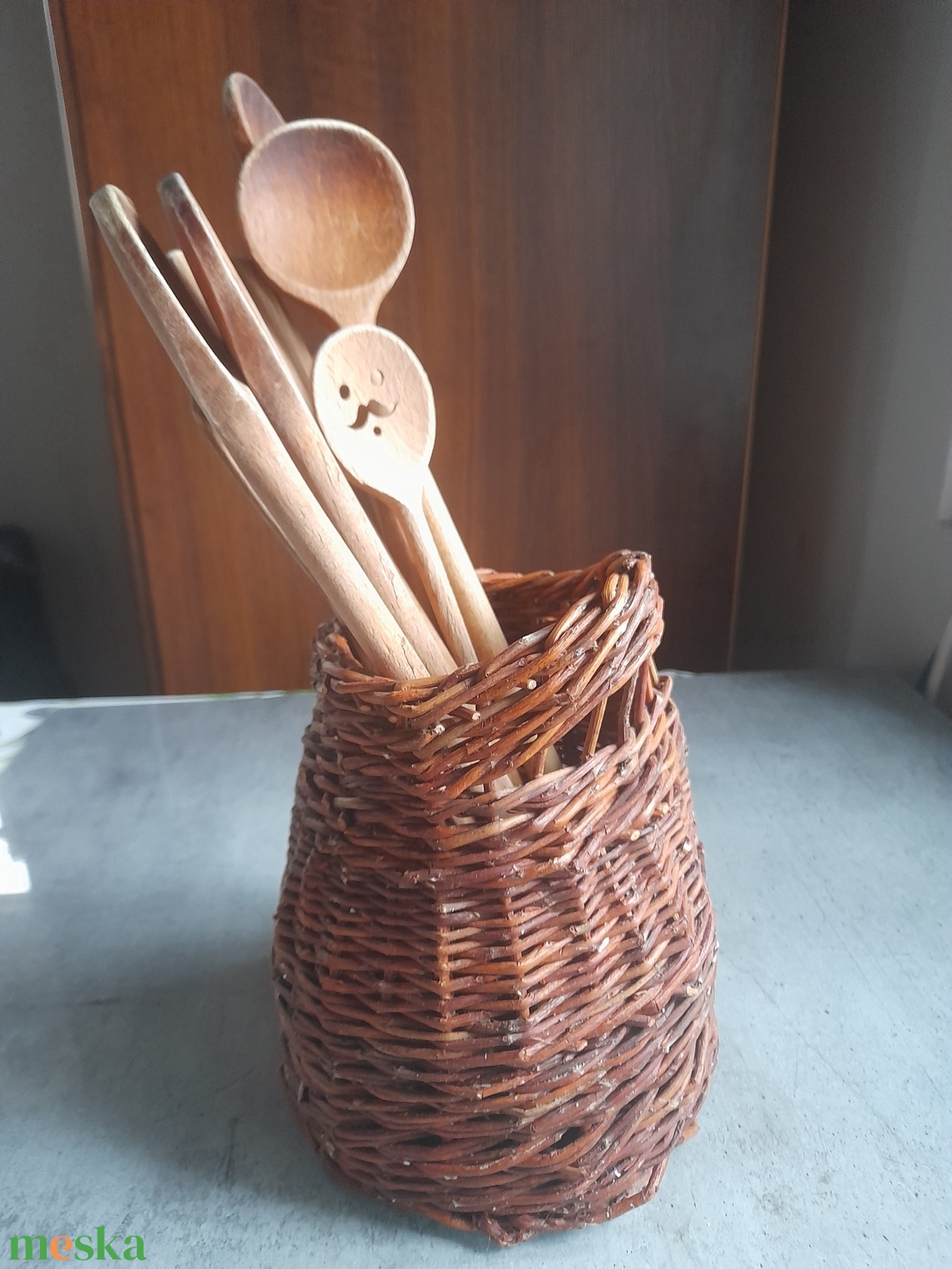 Rusztikus fakanáltartó - otthon & életmód - konyhafelszerelés, tálalás - sütés, főzés - fakanál & fakanáltartó - Meska.hu