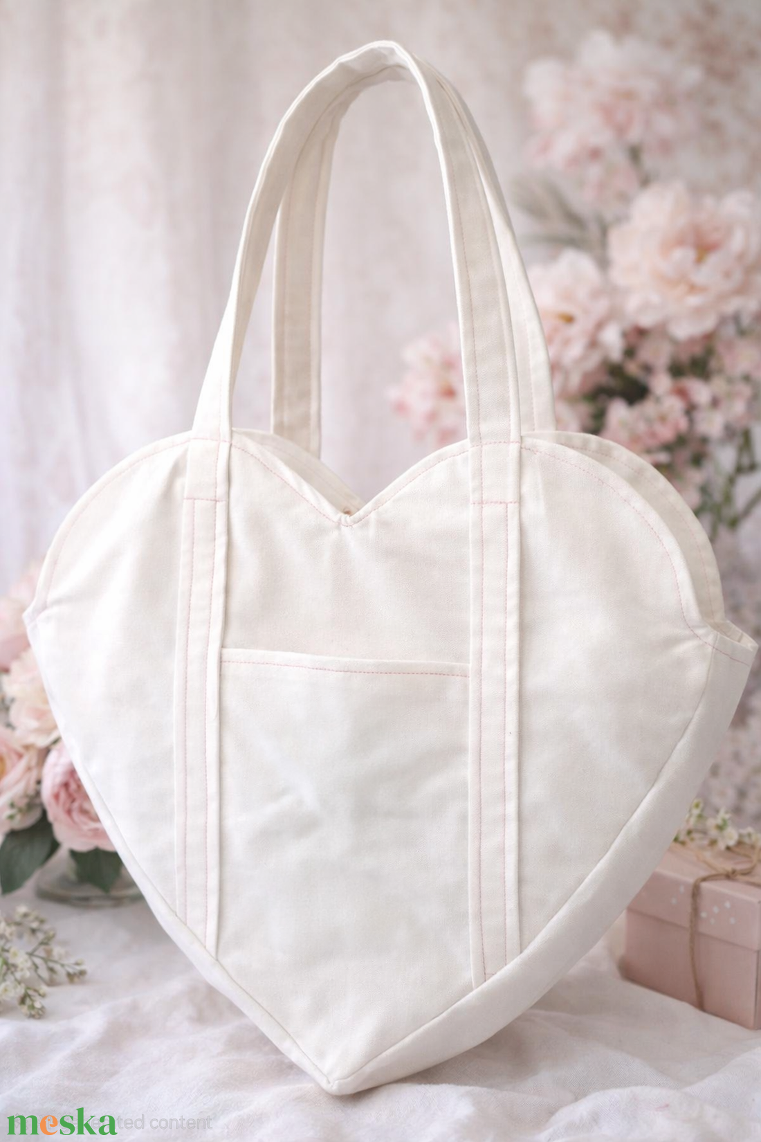 Heart Tote Bag / egyedi - táska & tok - bevásárlás & shopper táska - shopper, textiltáska, szatyor - Meska.hu