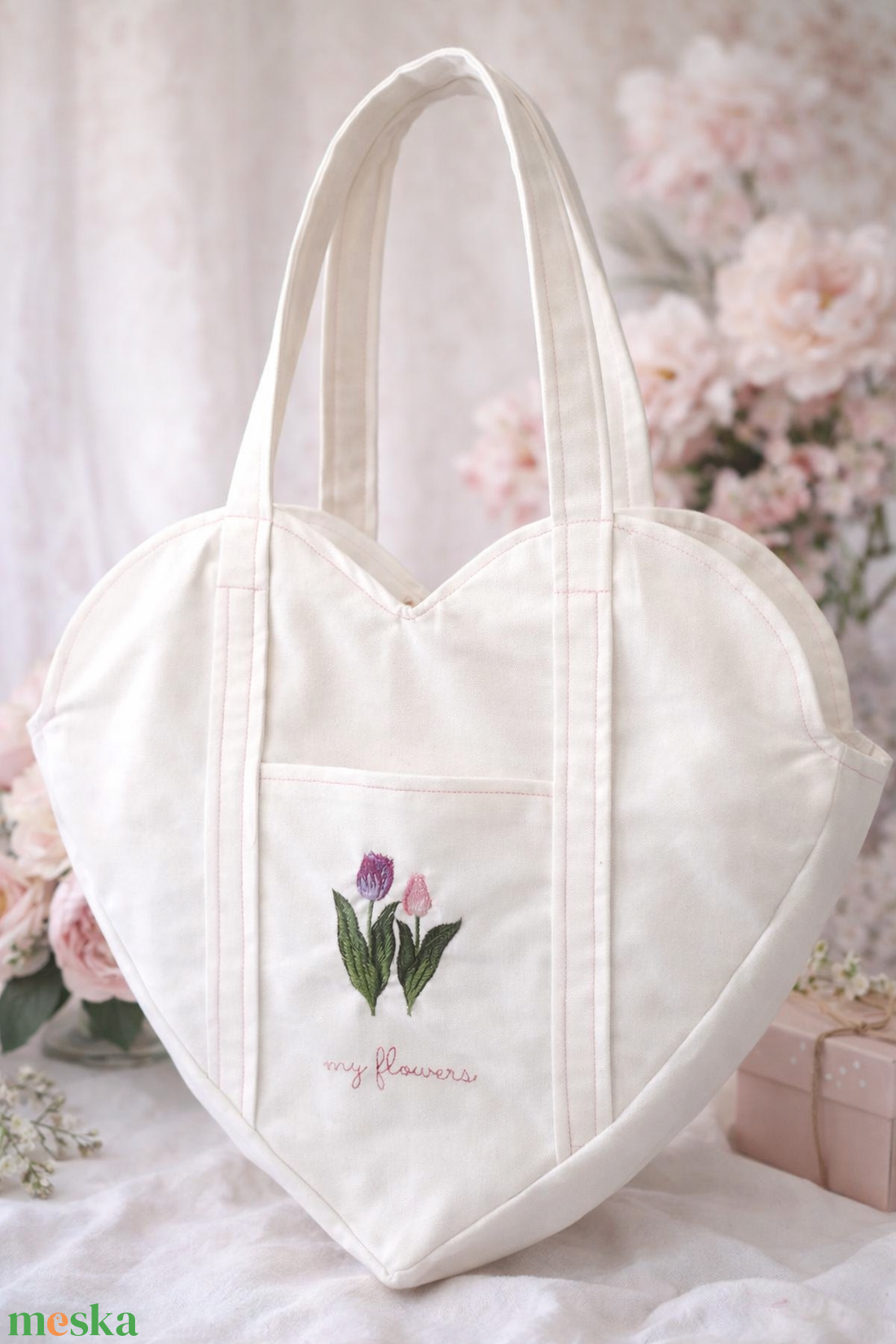 Heart Tote Bag / egyedi - táska & tok - bevásárlás & shopper táska - shopper, textiltáska, szatyor - Meska.hu