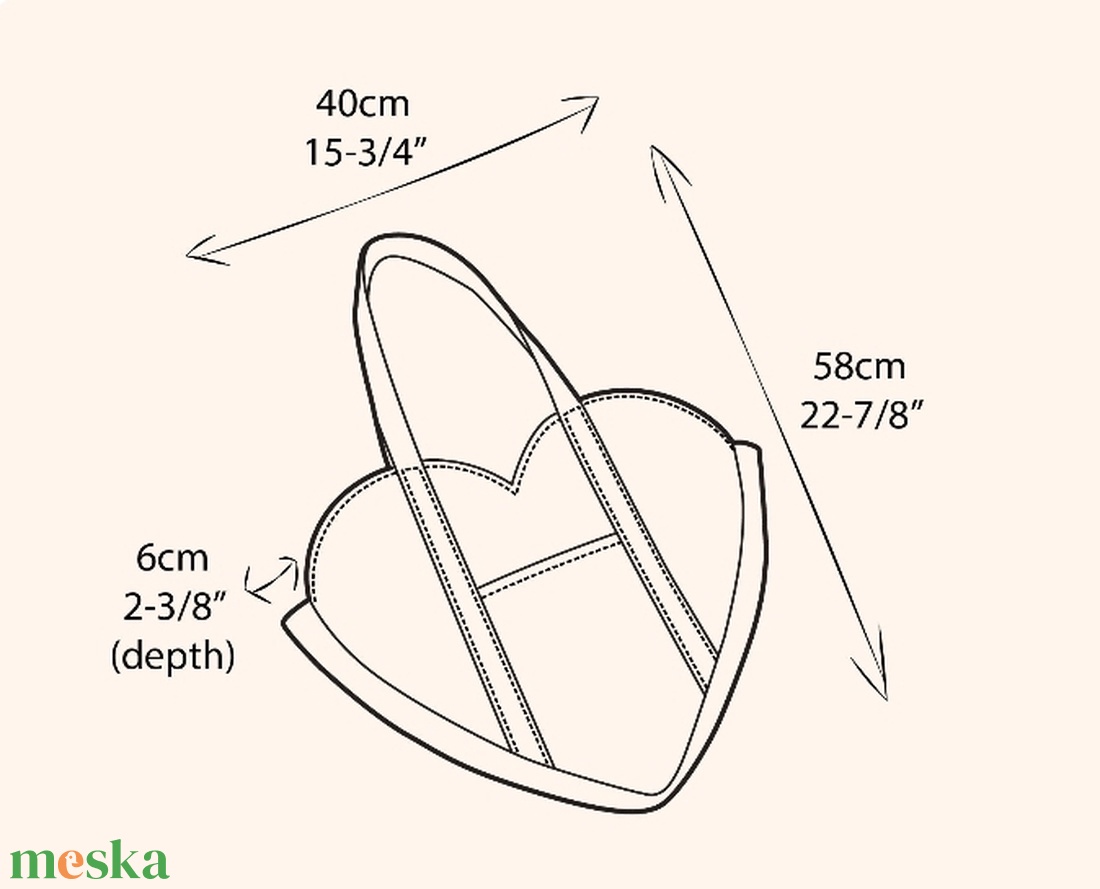 Heart Tote Bag / egyedi - táska & tok - bevásárlás & shopper táska - shopper, textiltáska, szatyor - Meska.hu