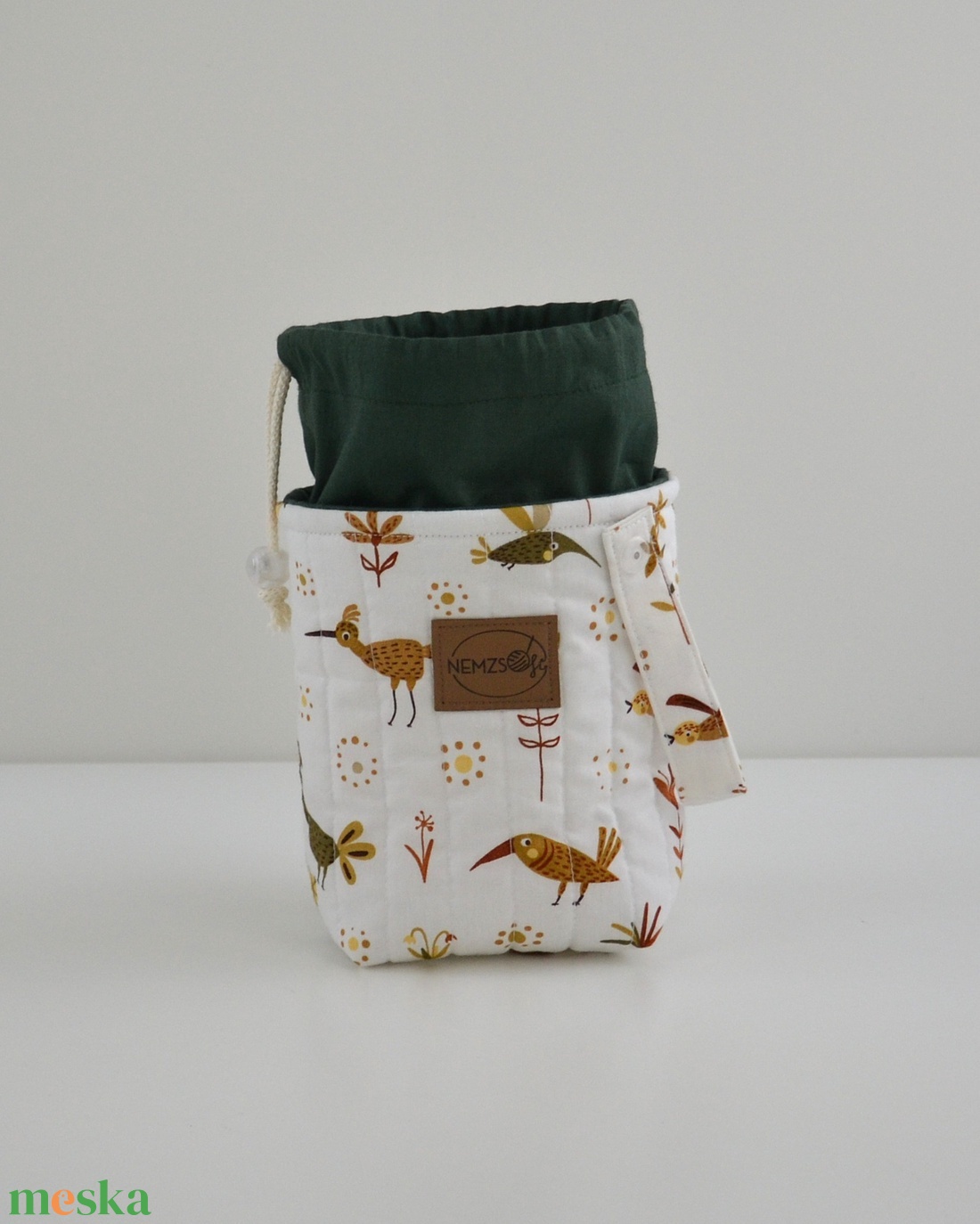 Kis méretű behúzós projekt táska kézimunkához (madaras) - táska & tok - kézitáska & válltáska - kézitáska - Meska.hu Kis méretű behúzós projekt táska kézimunkához (madaras) - táska & tok - kézitáska & válltáska - kézitáska - Meska.hu