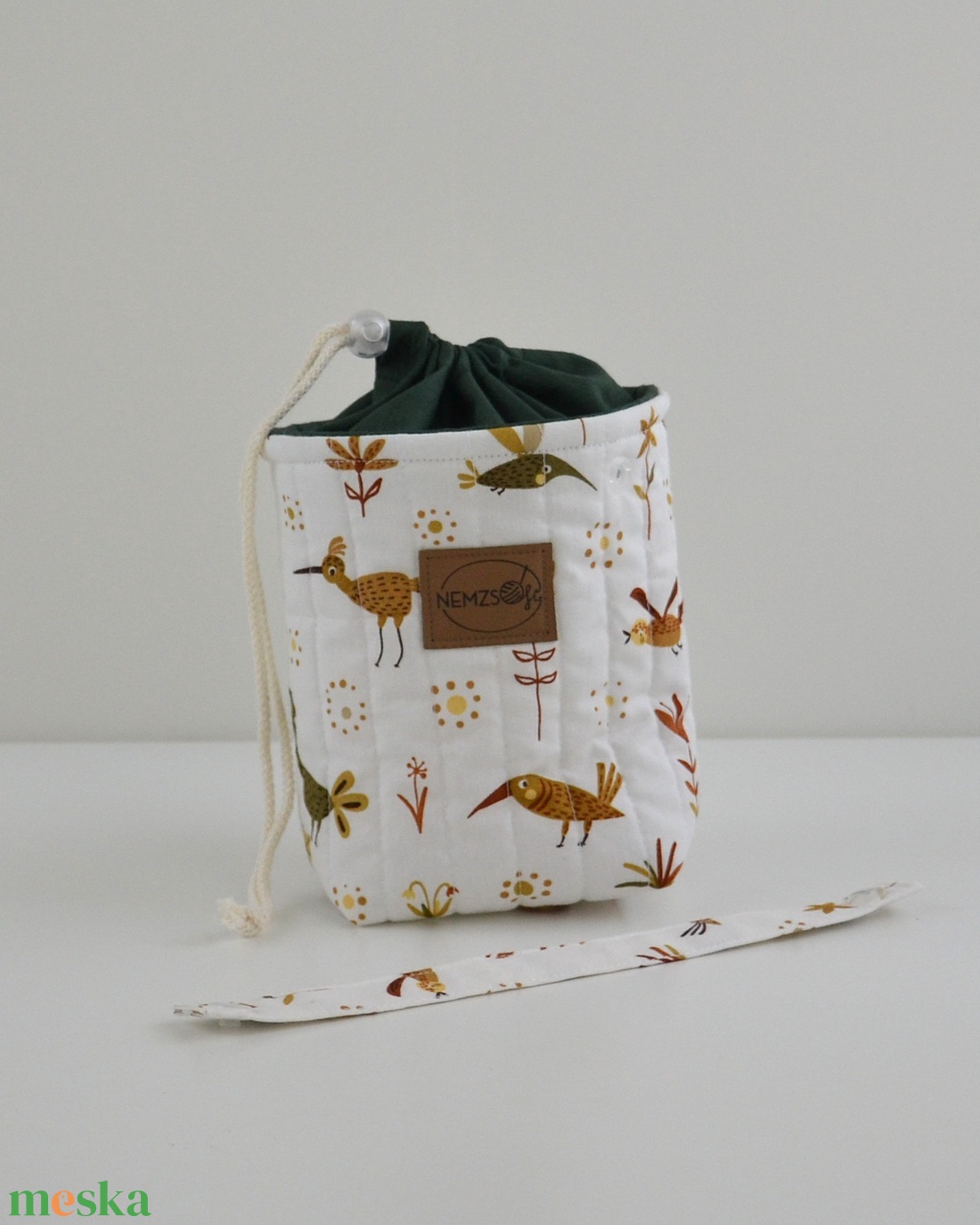 Kis méretű behúzós projekt táska kézimunkához (madaras) - táska & tok - kézitáska & válltáska - kézitáska - Meska.hu Kis méretű behúzós projekt táska kézimunkához (madaras) - táska & tok - kézitáska & válltáska - kézitáska - Meska.hu