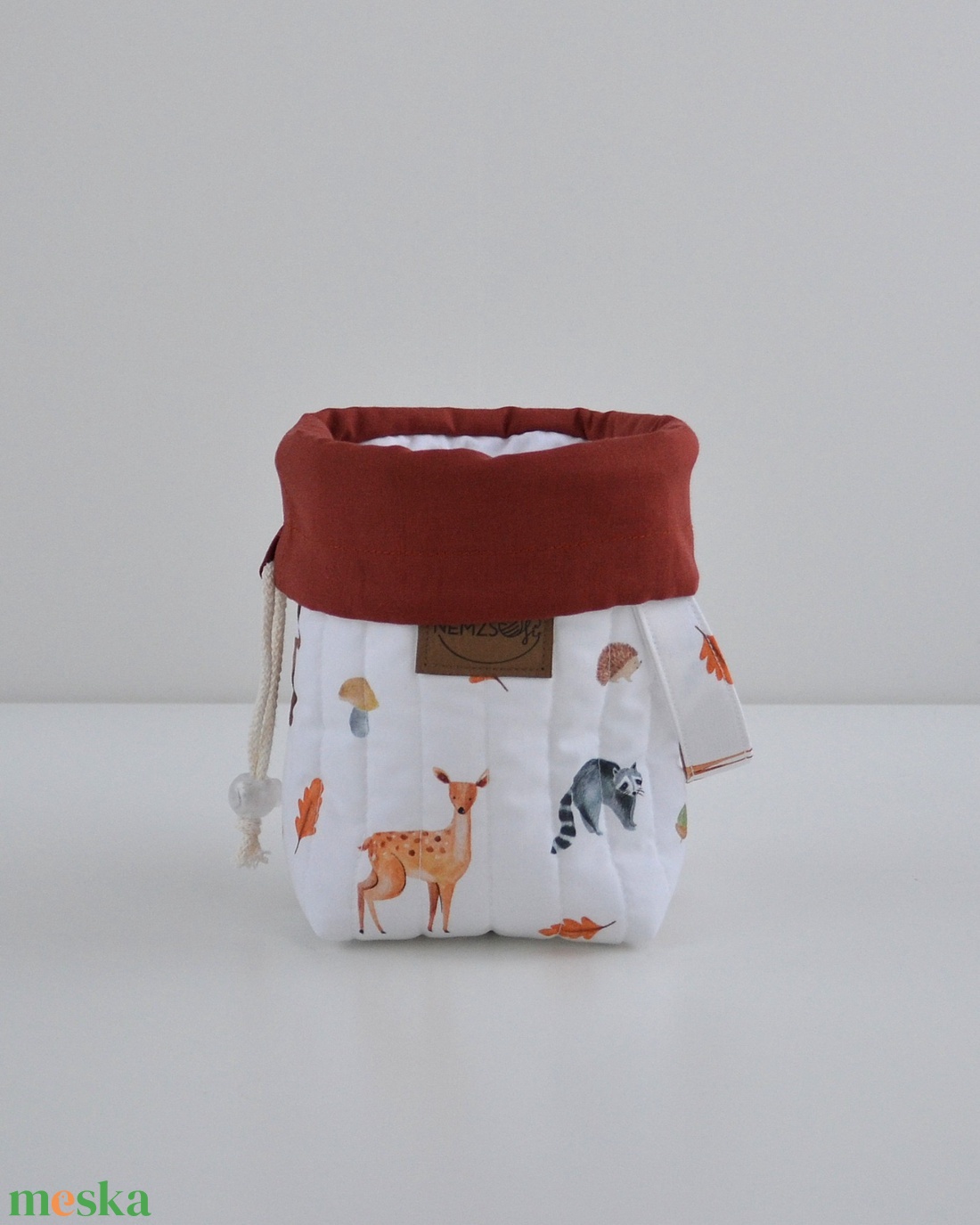 Kis méretű behúzós projekt táska kézimunkához (erdei állatos) - táska & tok - kézitáska & válltáska - kézitáska - Meska.hu Kis méretű behúzós projekt táska kézimunkához (erdei állatos) - táska & tok - kézitáska & válltáska - kézitáska - Meska.hu