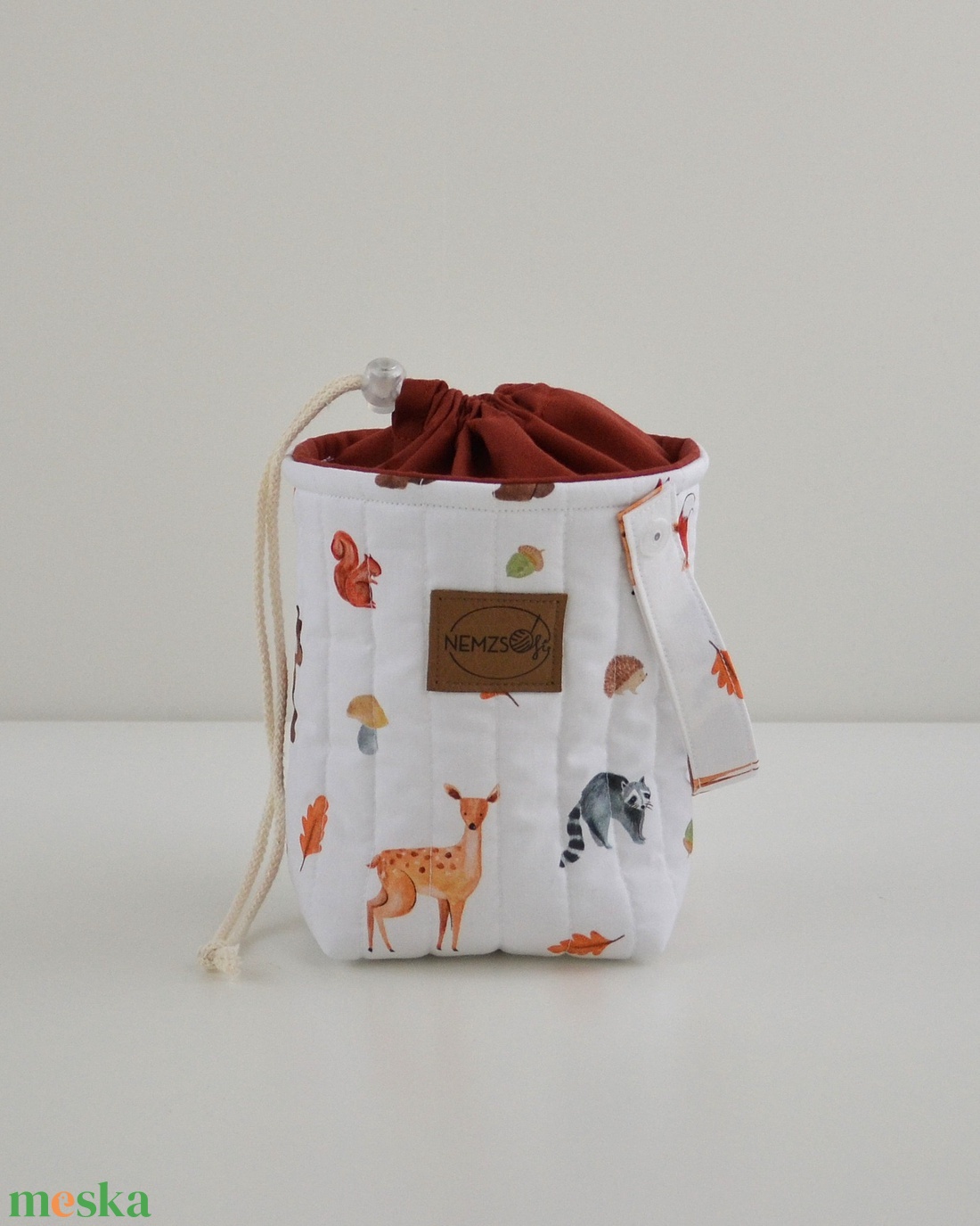Kis méretű behúzós projekt táska kézimunkához (erdei állatos) - táska & tok - kézitáska & válltáska - kézitáska - Meska.hu Kis méretű behúzós projekt táska kézimunkához (erdei állatos) - táska & tok - kézitáska & válltáska - kézitáska - Meska.hu