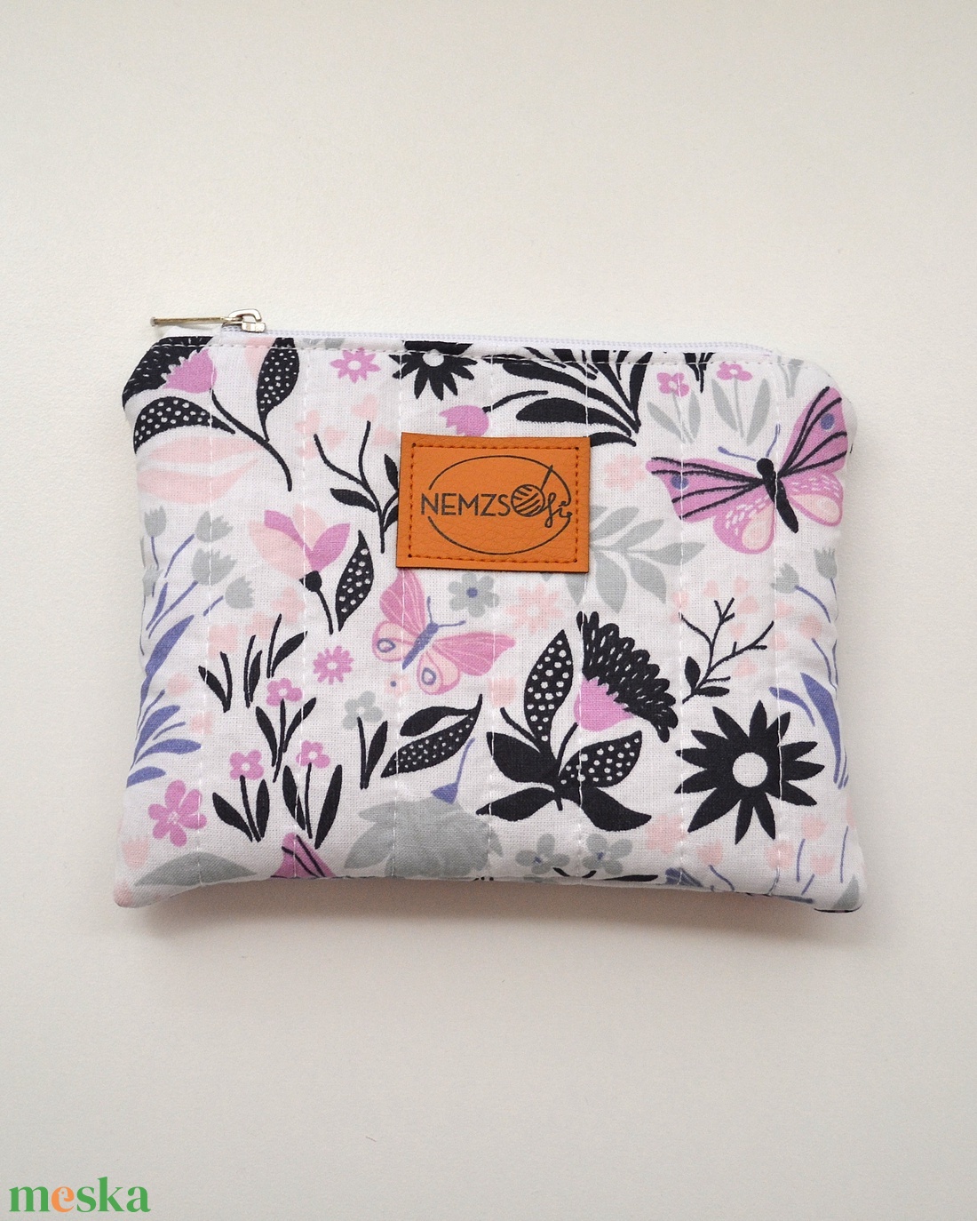 Kis cipzáros nesszeszer (pillangós) - táska & tok - kézitáska & válltáska - belső rendező - Meska.hu