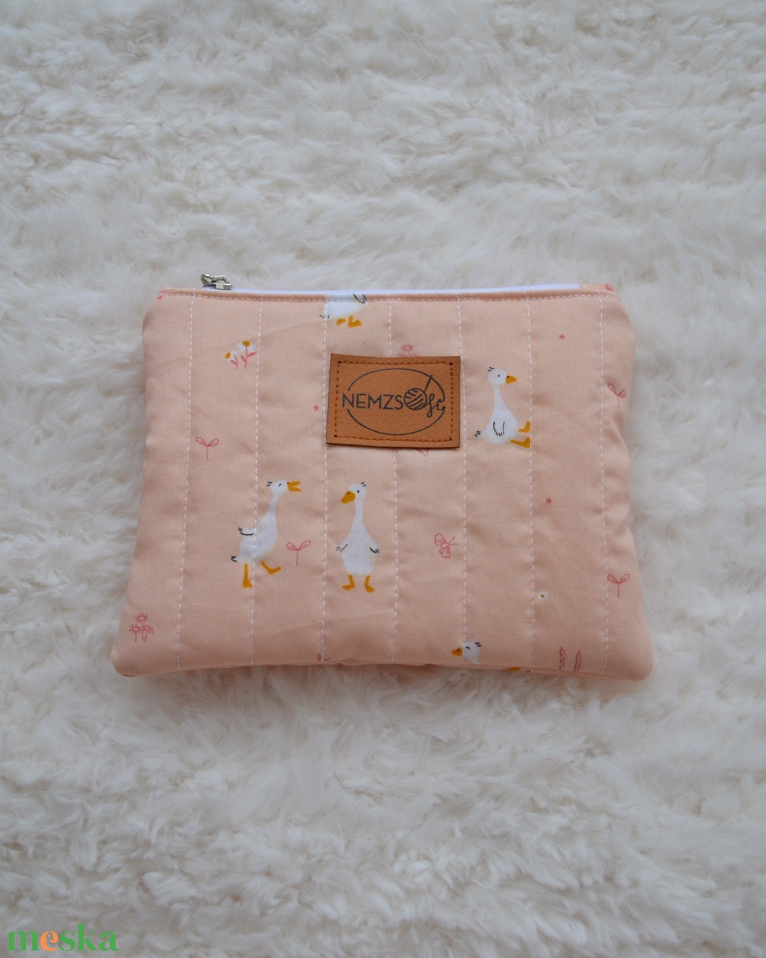 Kis cipzáros nesszeszer (libás) - táska & tok - kézitáska & válltáska - belső rendező - Meska.hu