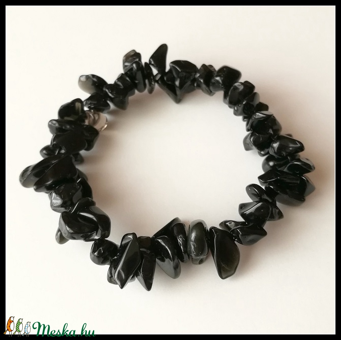 Ónix chips karkötő magas minőségű természetes féldrágakövekből -  - Meska.hu