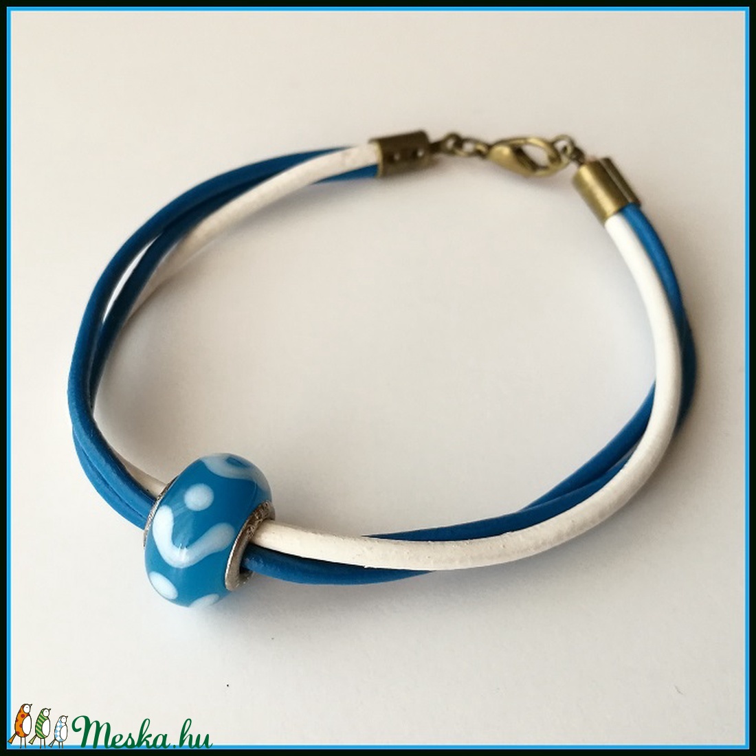 Egyedi valódi bőr karkötő  -  - Meska.hu