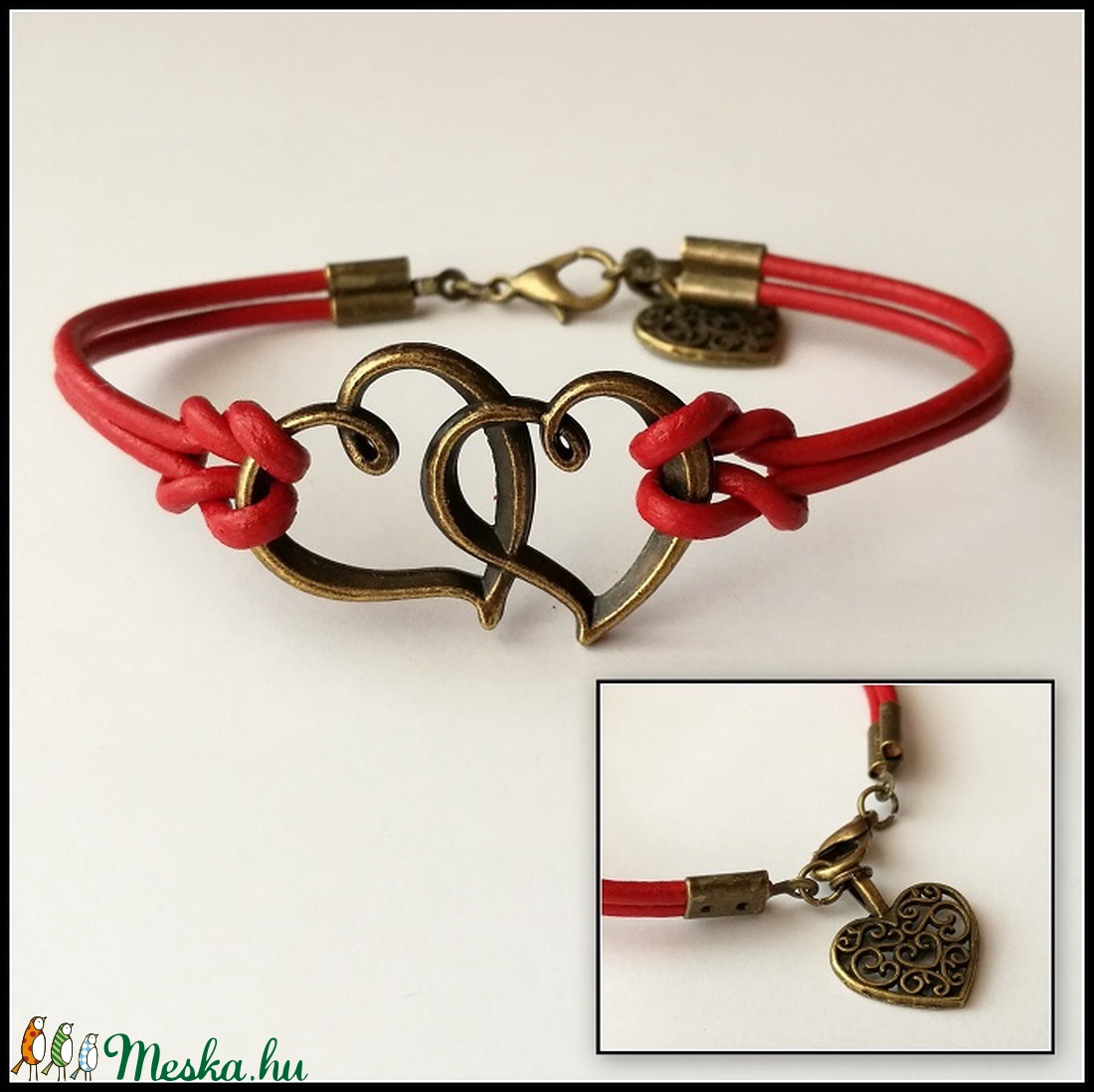 Egyedi natúr valódi bőr karkötő -  - Meska.hu