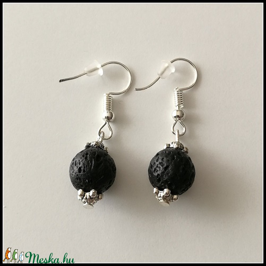 Lávakő ásvány fülbevaló -  - Meska.hu