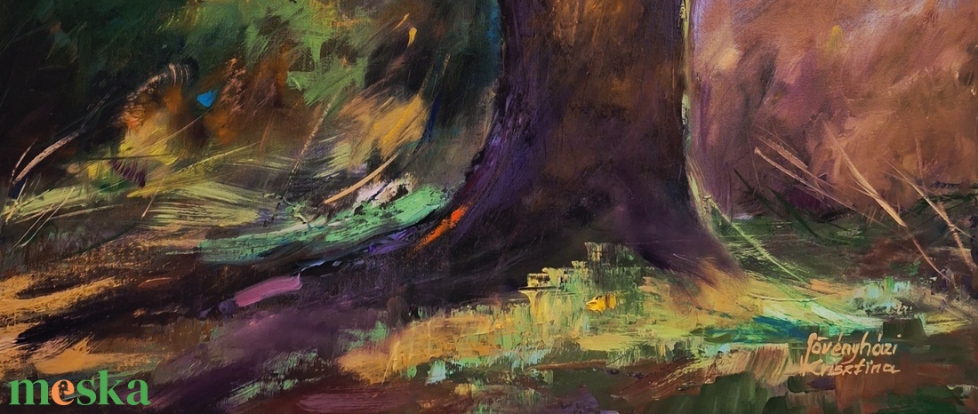 Vén diófa, olajfestmény,70x50,kortárs alkotás - művészet - festmény - olajfestmény - Meska.hu