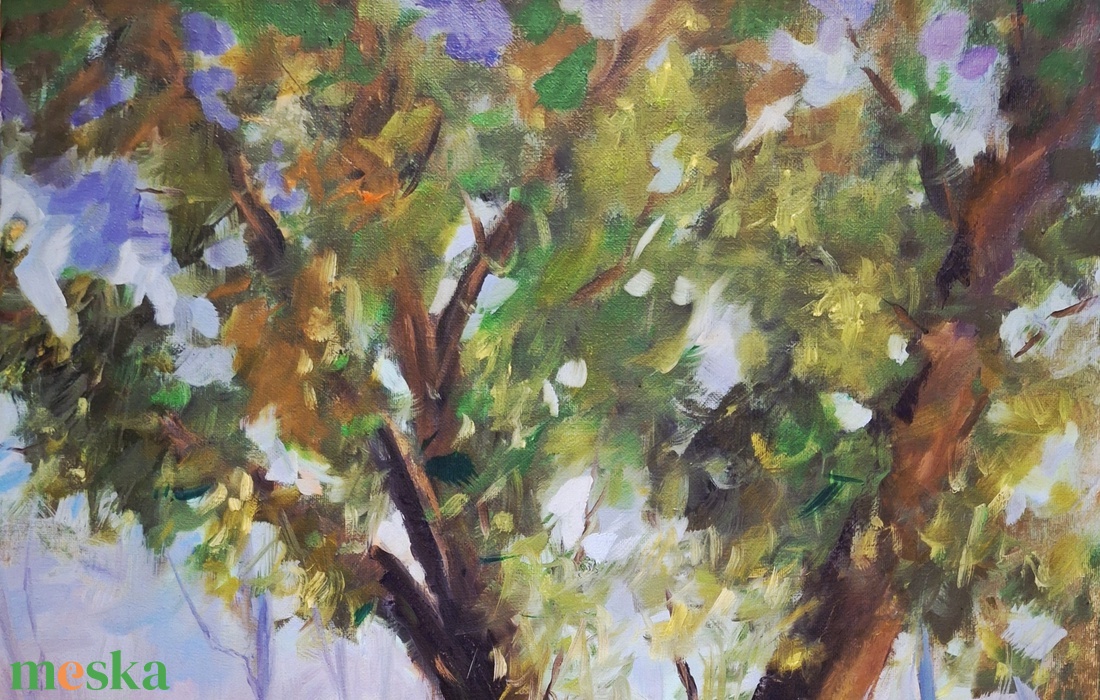 Vén diófa, olajfestmény,70x50,kortárs alkotás - művészet - festmény - olajfestmény - Meska.hu