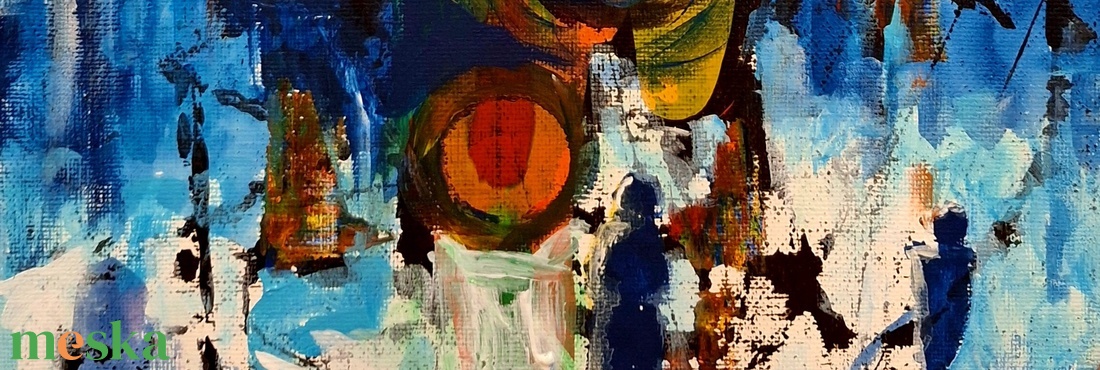 Tűzijáték, impresszió,festmény 40x30,k - művészet - festmény - akril - Meska.hu