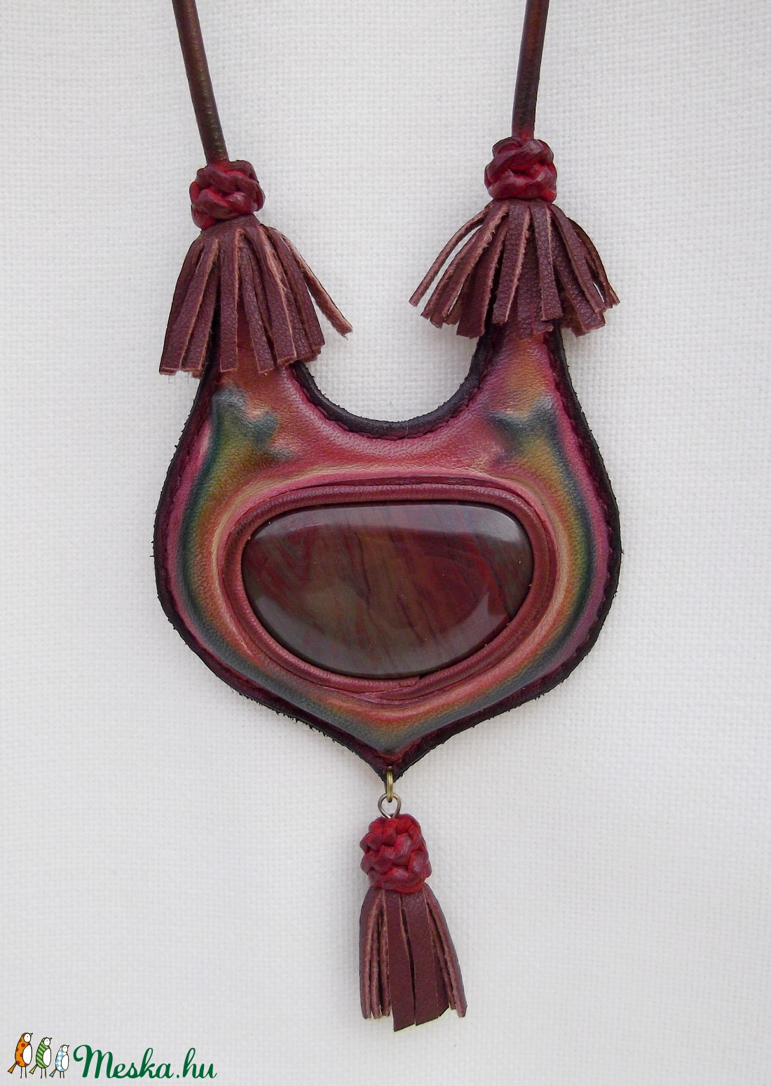 Enigma amulett bőr nyaklánc Dél- Afrikai jáspissal - - Meska.hu Enigma amulett bőr nyaklánc Dél- Afrikai jáspissal - - Meska.hu