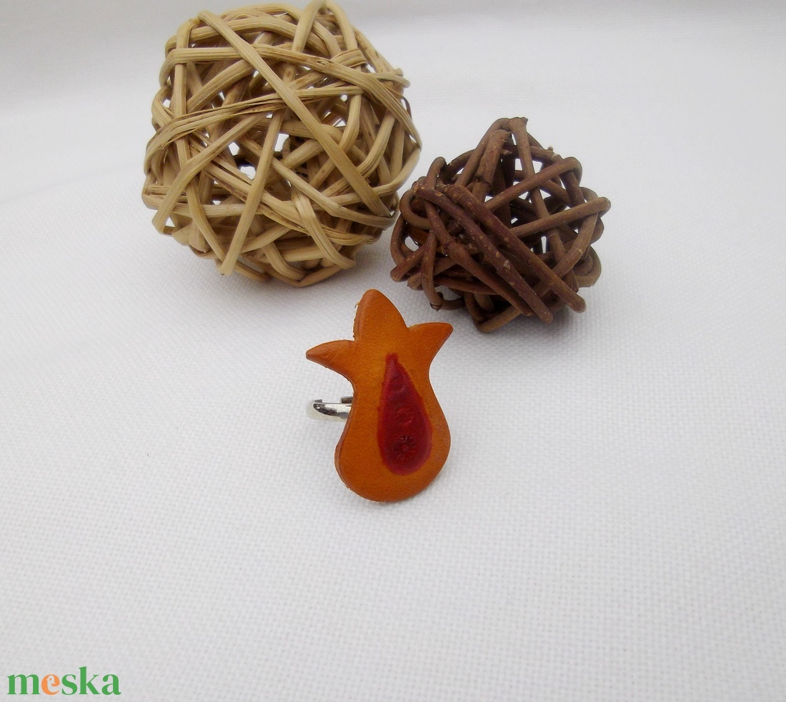 Tulipános bőr gyűrű (sárga) - ékszer - gyűrű - figurális gyűrű - Meska.hu Tulipános bőr gyűrű (sárga) - ékszer - gyűrű - figurális gyűrű - Meska.hu