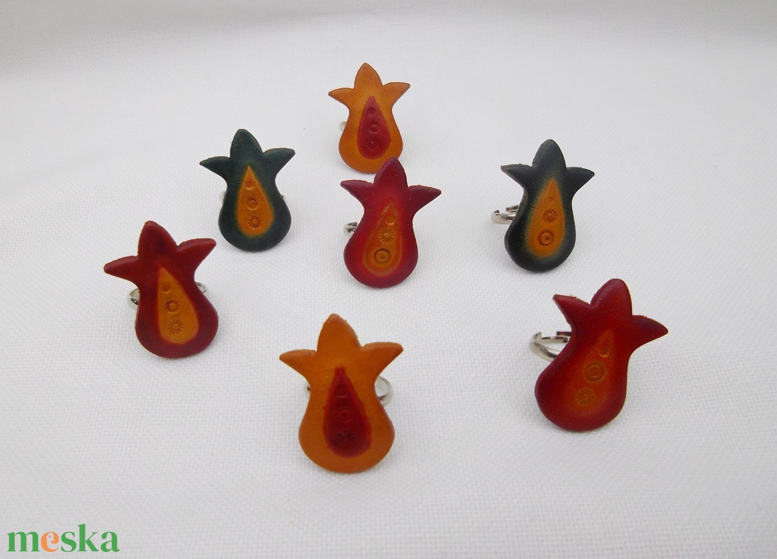 Tulipános bőr gyűrű (sárga) - ékszer - gyűrű - figurális gyűrű - Meska.hu Tulipános bőr gyűrű (sárga) - ékszer - gyűrű - figurális gyűrű - Meska.hu