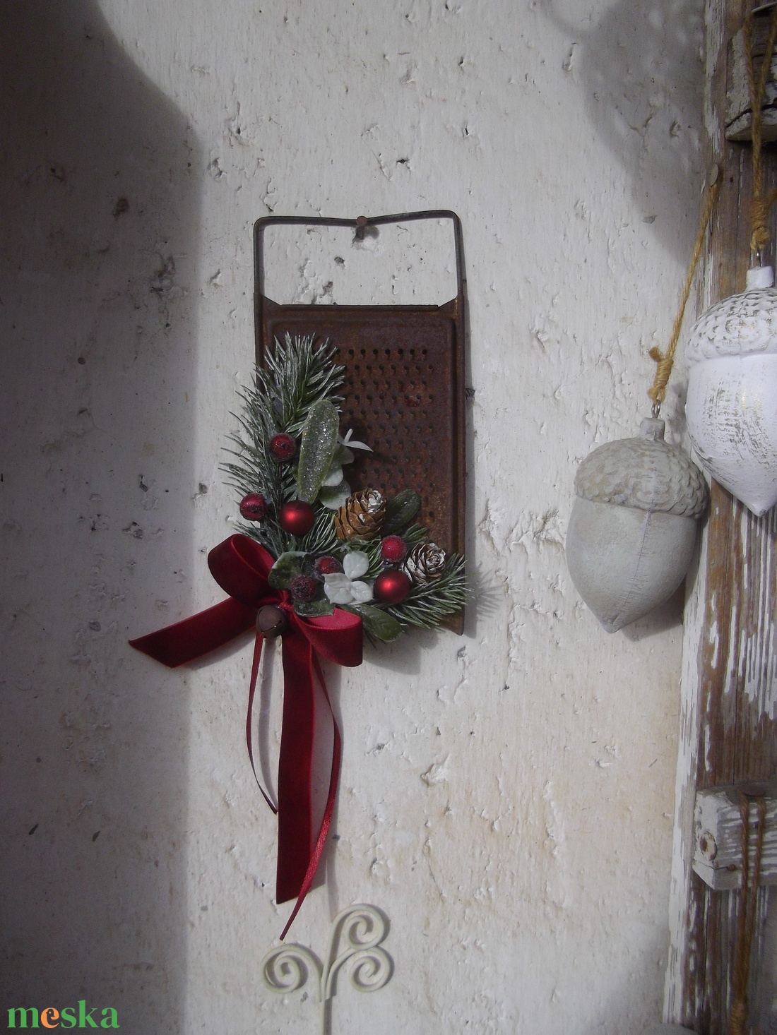 Régi reszelőből karácsonyi ajtó- vagy faldísz - karácsony - adventi díszek - adventi ajtódísz - Meska.hu Régi reszelőből karácsonyi ajtó- vagy faldísz - karácsony - adventi díszek - adventi ajtódísz - Meska.hu
