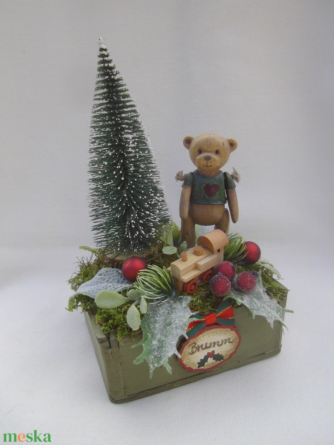 Brumi karácsonya karácsonyi asztaldísz - karácsony - adventi díszek - adventi asztaldísz - Meska.hu