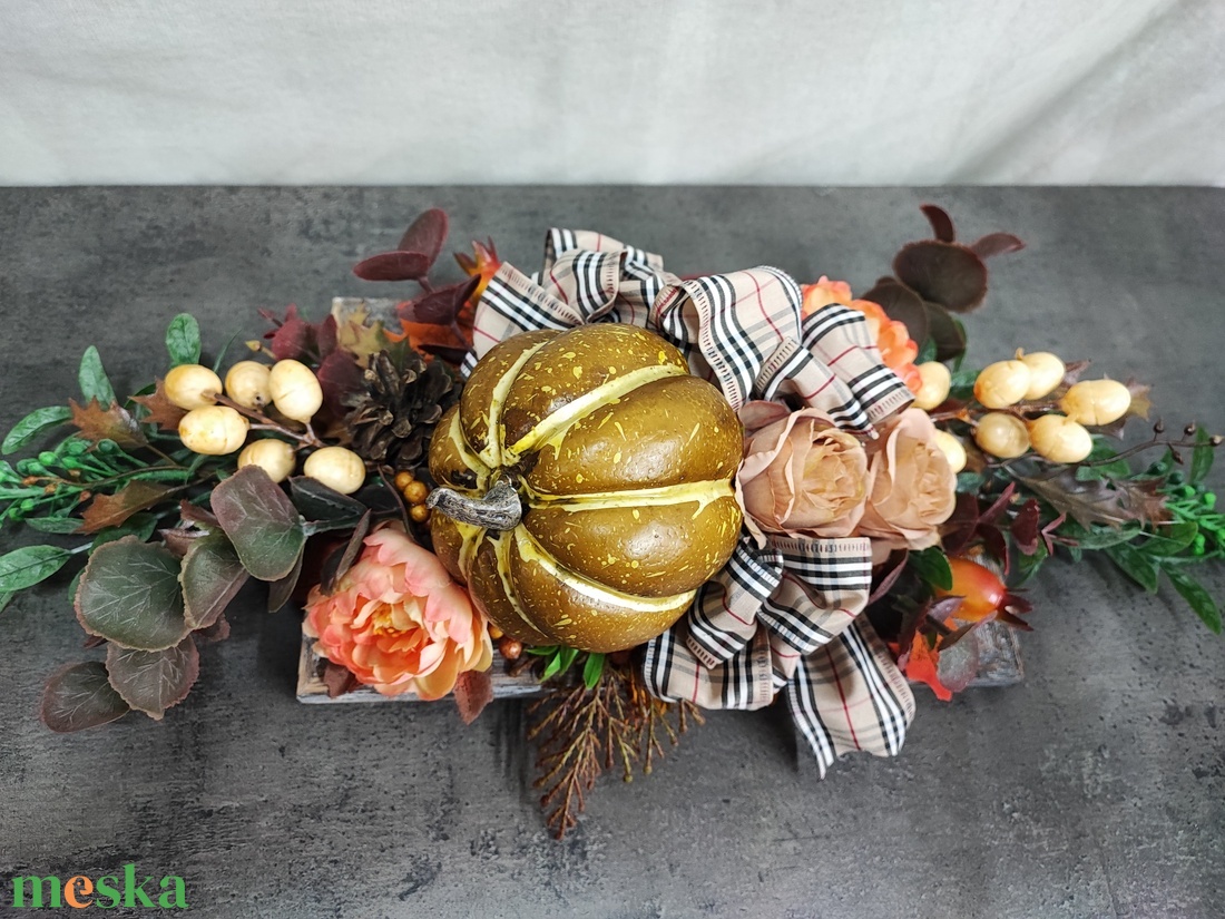Őszi asztaldísz fa tálcán - 12x50cm - otthon & életmód - dekoráció - asztal és polc dekoráció - asztaldísz - Meska.hu Őszi asztaldísz fa tálcán - 12x50cm - otthon & életmód - dekoráció - asztal és polc dekoráció - asztaldísz - Meska.hu