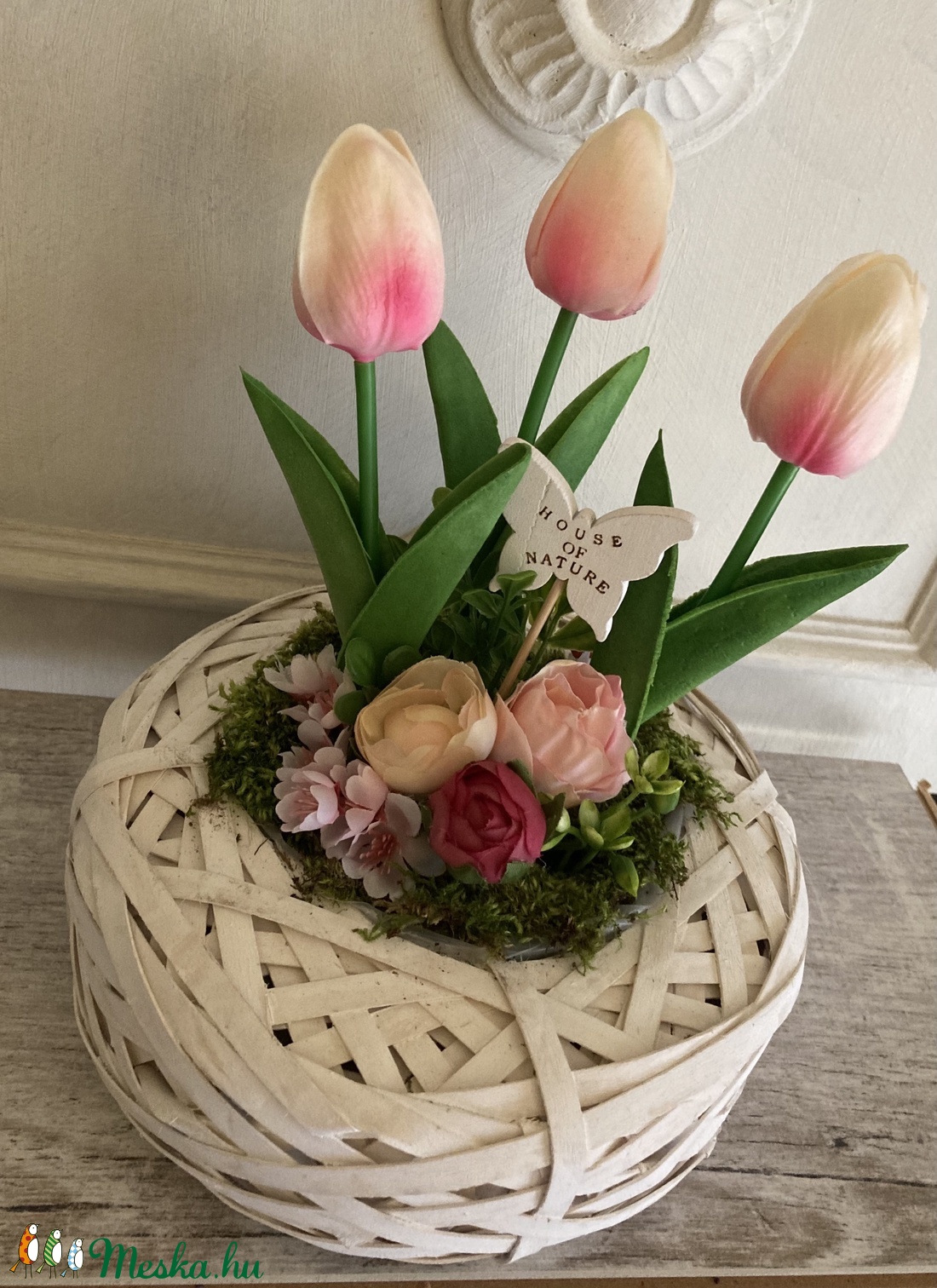 Tulipánok fészek kosárban - otthon & életmód - dekoráció - Meska.hu Tulipánok fészek kosárban - otthon & életmód - dekoráció - Meska.hu