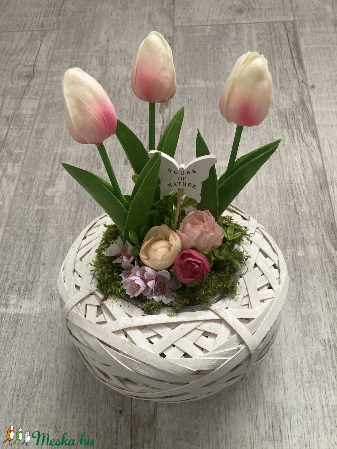 Tulipánok fészek kosárban - otthon & életmód - dekoráció - Meska.hu Tulipánok fészek kosárban - otthon & életmód - dekoráció - Meska.hu