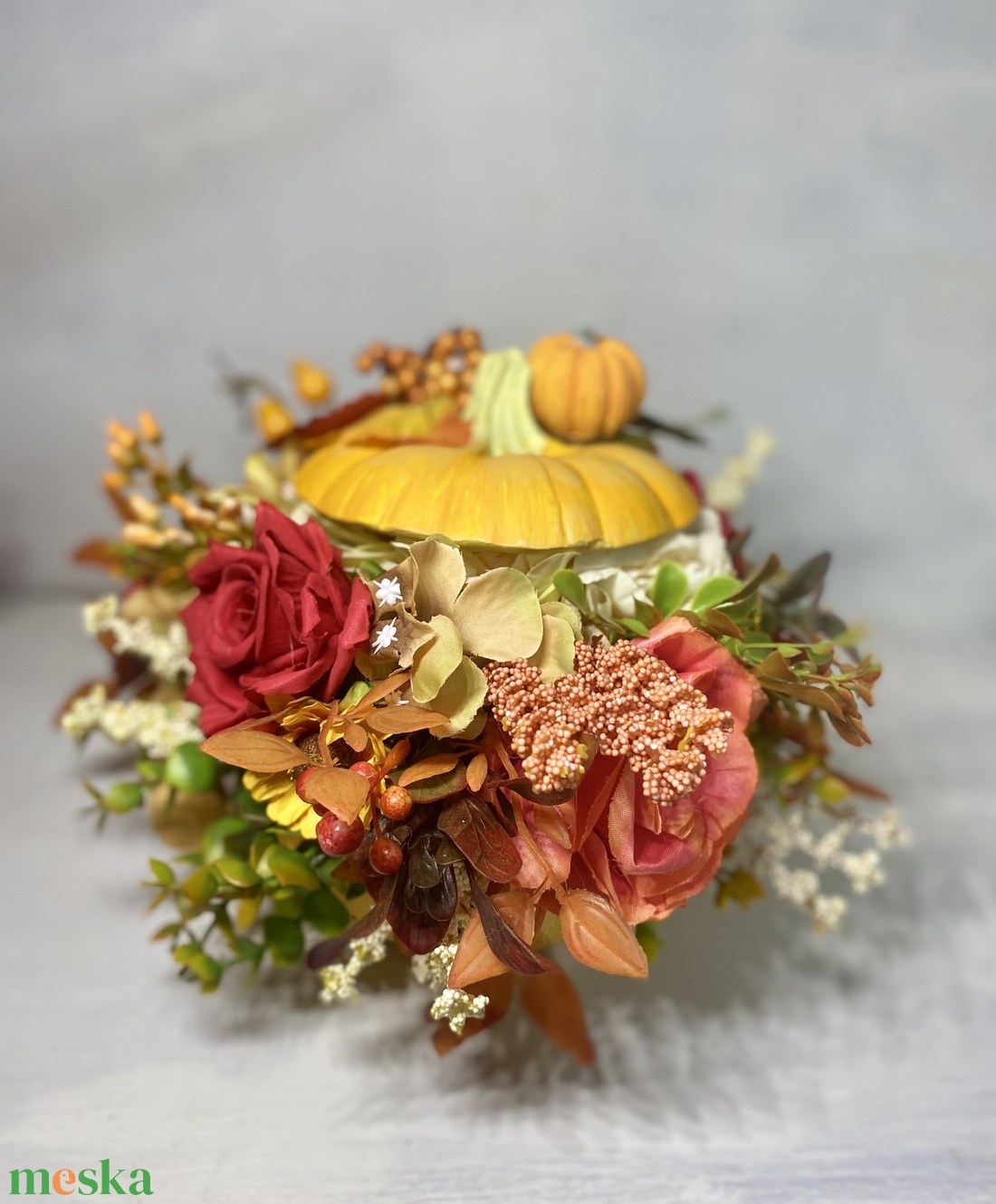 Tök kaspó, dekoráció őszi asztaldísz kézzel festett - otthon & életmód - dekoráció - asztal és polc dekoráció - asztaldísz - Meska.hu