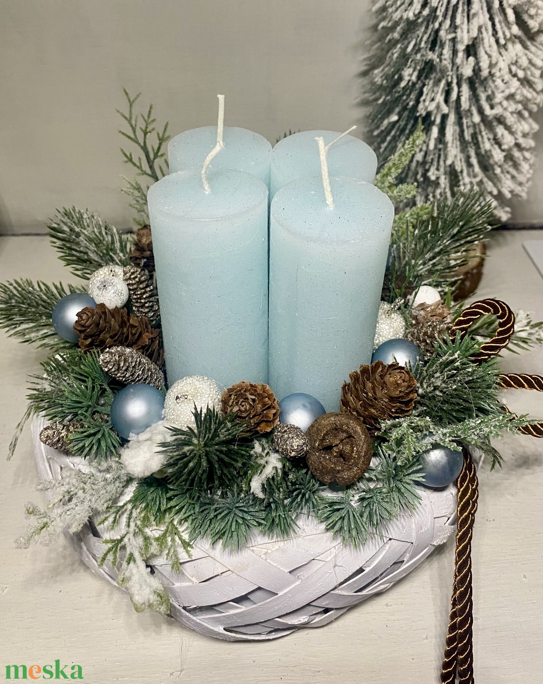 Adventi asztaldísz  - karácsony - adventi díszek - adventi asztaldísz - Meska.hu