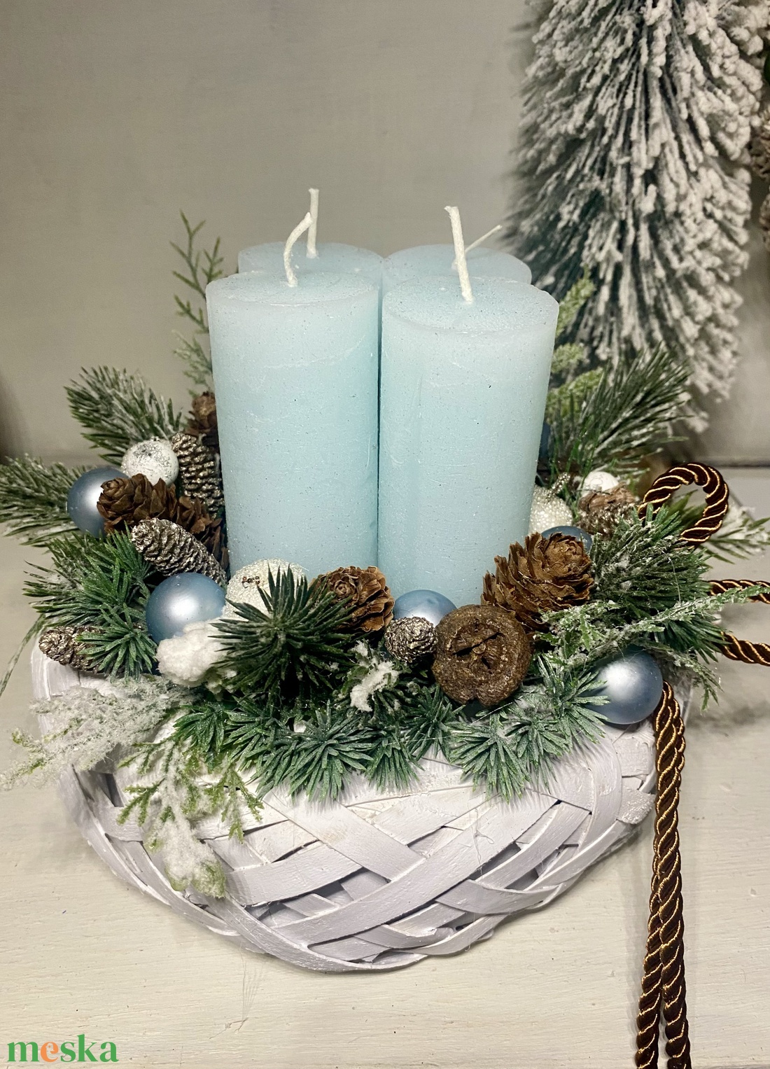 Adventi asztaldísz  - karácsony - adventi díszek - adventi asztaldísz - Meska.hu