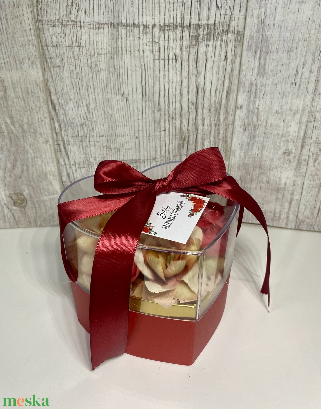 Szív alakú dekorbox  - otthon & életmód - dekoráció - asztal és polc dekoráció - asztaldísz - Meska.hu