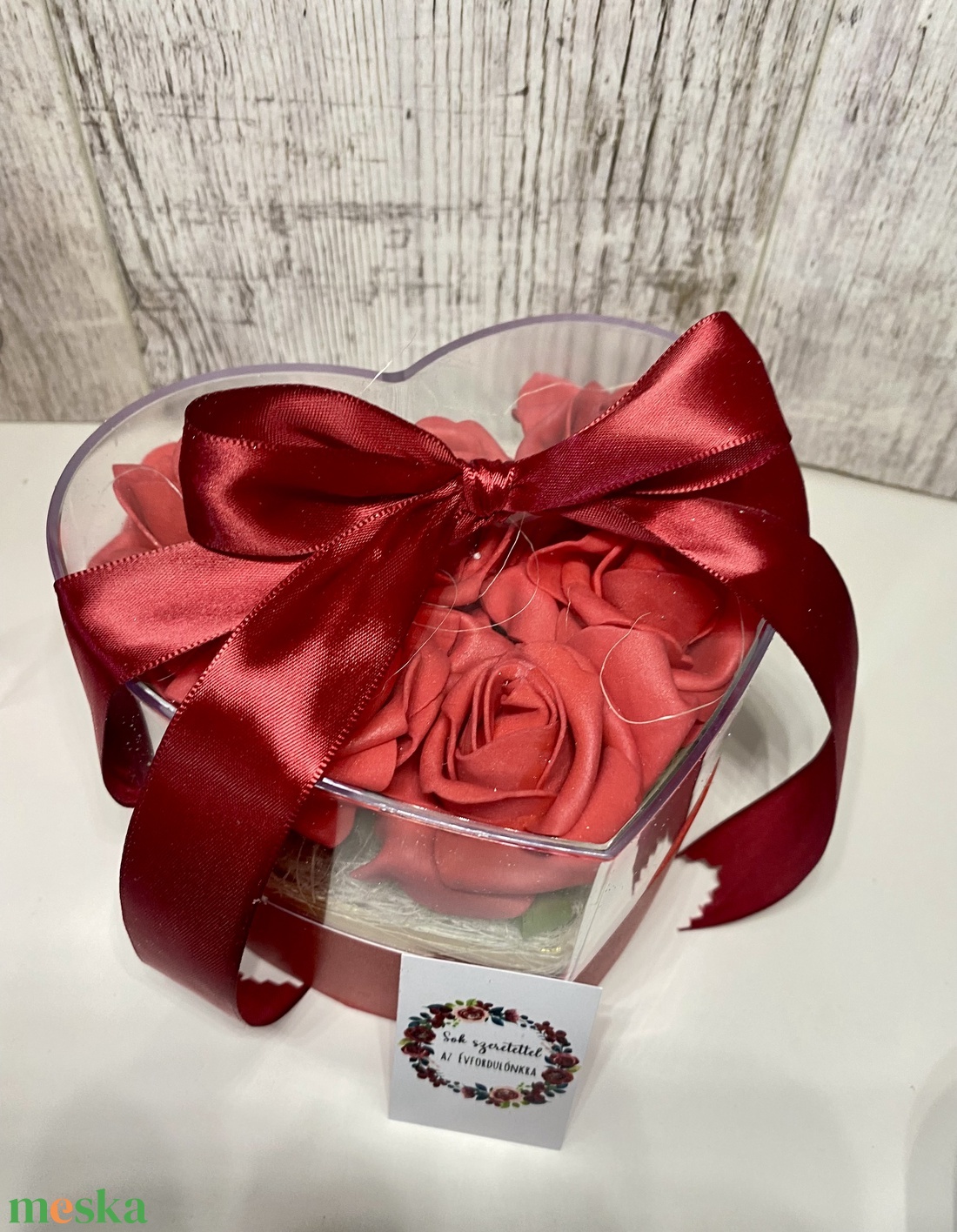 Szív alakú dekorbox  - otthon & életmód - dekoráció - asztal és polc dekoráció - asztaldísz - Meska.hu