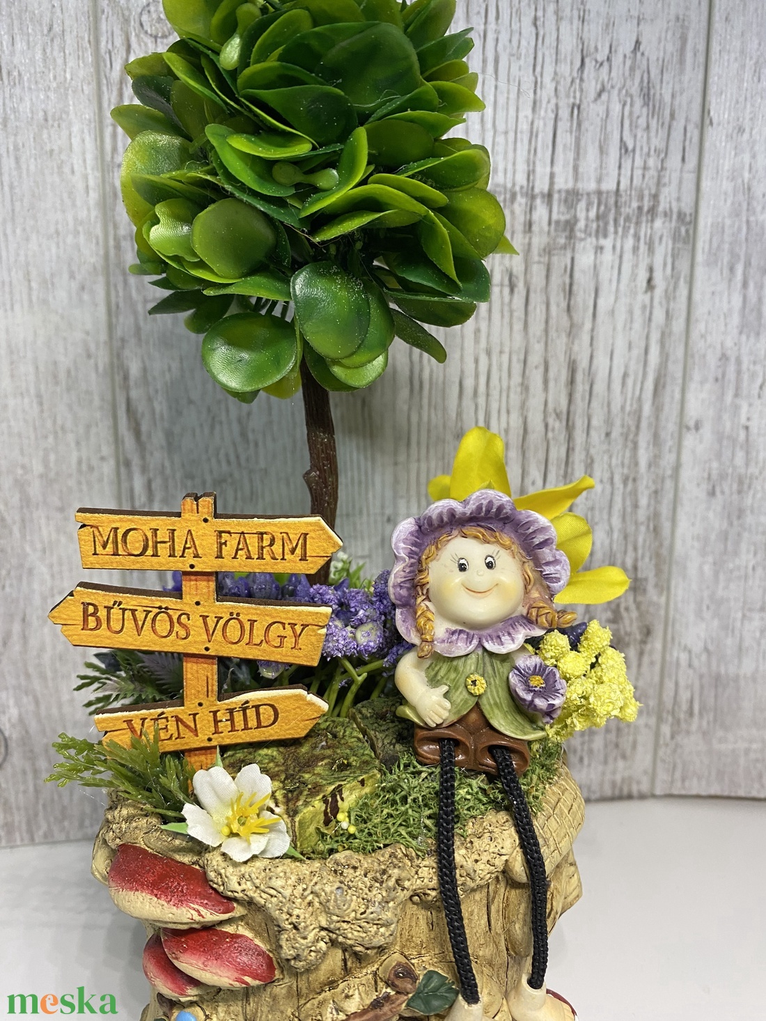 Tündérkert manólak kaspóban  - ünnepi díszek, dekorációk - húsvéti díszek és dekorációk - húsvéti asztaldíszek - Meska.hu