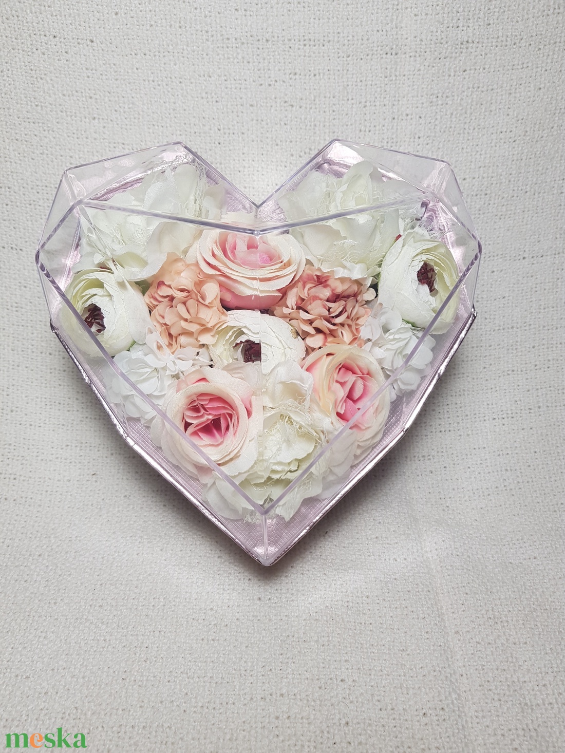 Szív alakú virágbox - otthon & életmód - dekoráció - Meska.hu