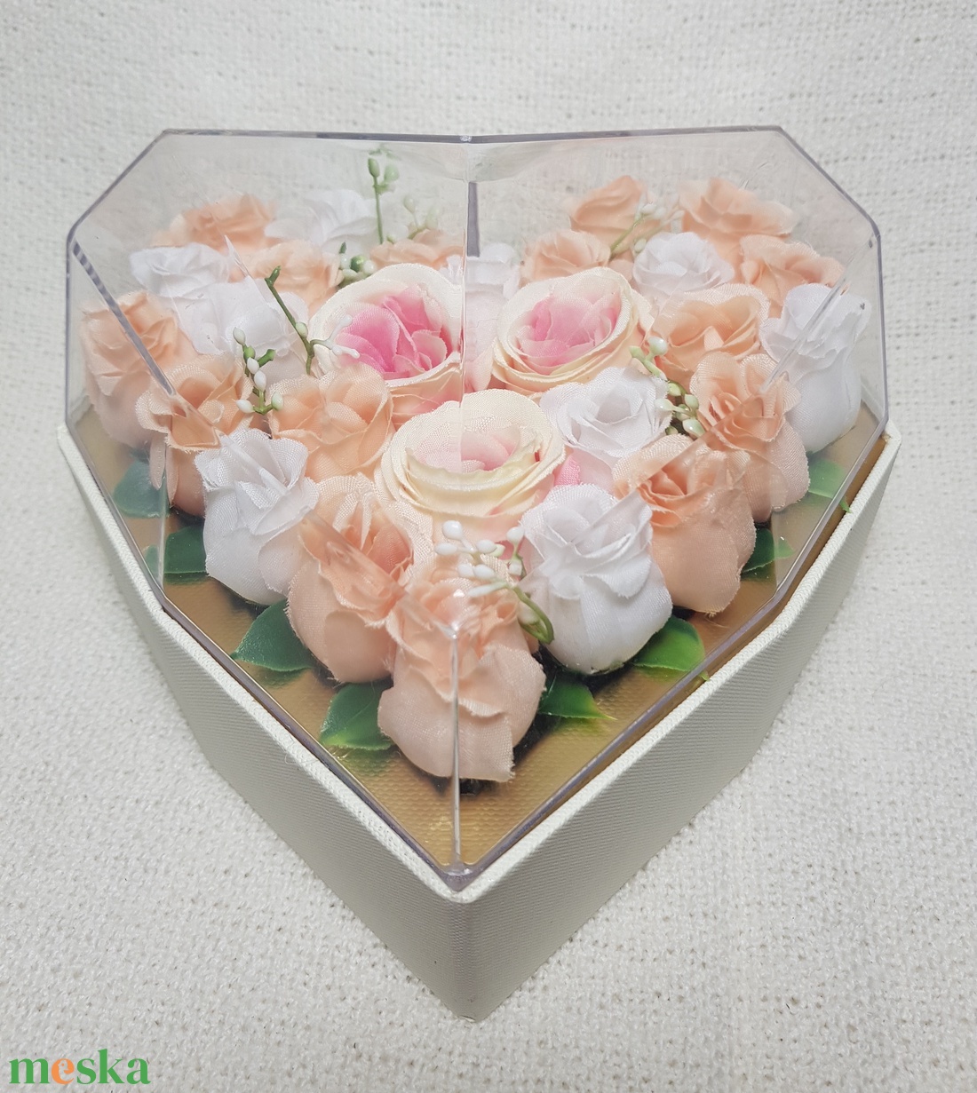 Szív alakú virágbox - otthon & életmód - dekoráció - Meska.hu