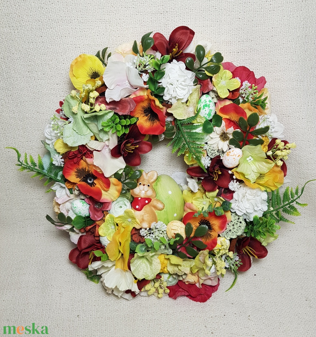 Húsvéti nyuszis kopogtató - otthon & életmód - dekoráció - ajtó- és ablak dekoráció - ajtódísz & kopogtató - Meska.hu